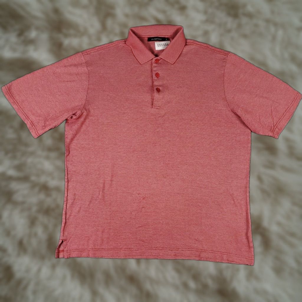 BUGATCHI BUGATCHI Polo Shirt Mens M Red Short Sleeve Casual Cotton Classic Sports Polo Men M Red Size US M / EU 48-50 / 2 - 1 Thumbnail