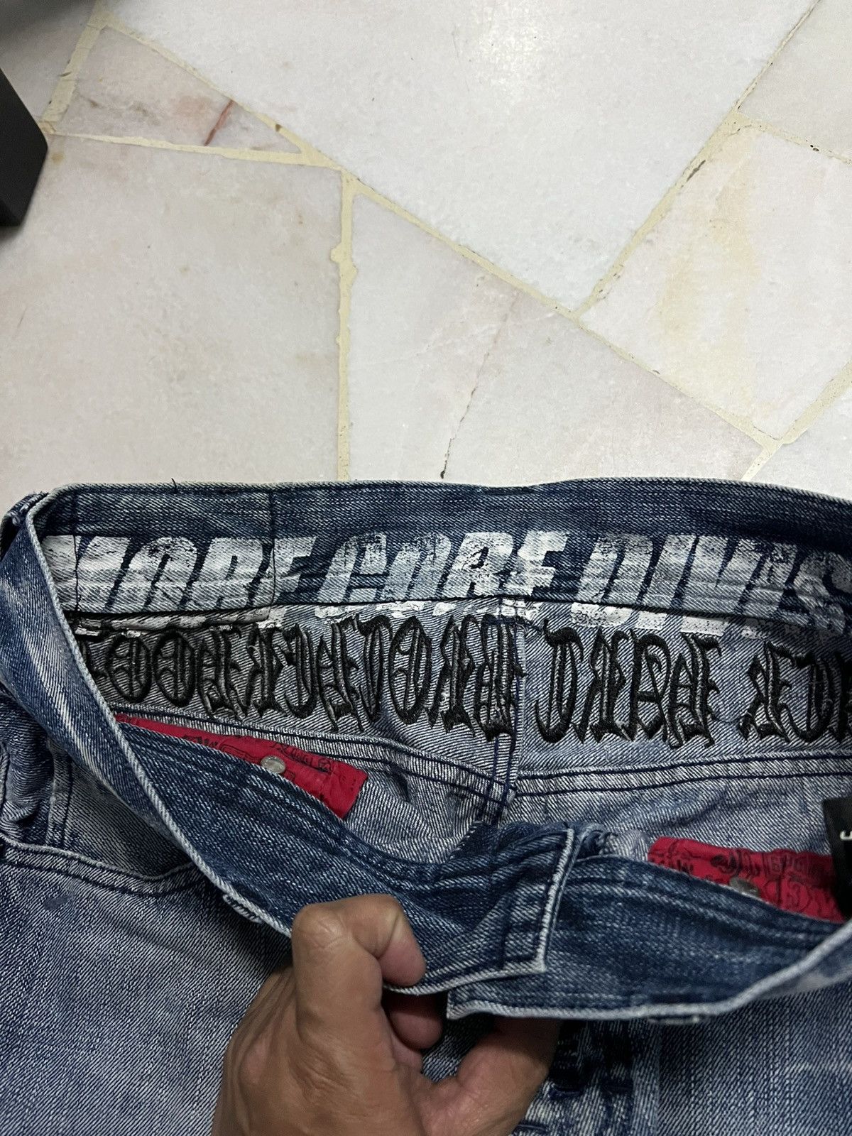 Japanese Brand 💥Baggy💥MCD Faded Punk Jean Very Rare Size US 32 / EU 48 - 13 Thumbnail