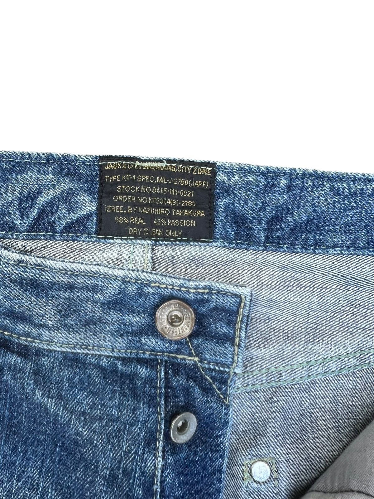 Izreel by Kazuhiro Takakura Distressed Denim Selvedge Jeans