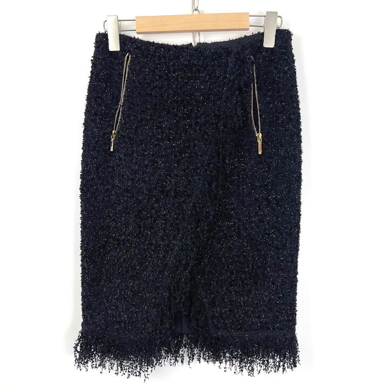 Chanel Chanel Tweed Shimmer Tassel Skirt K12 Size 26" / US 2 / IT 38 - 1 Thumbnail