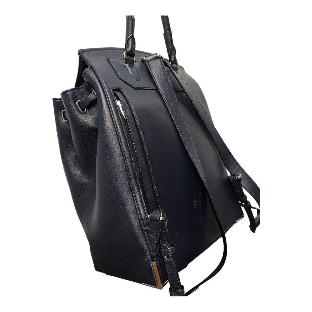 Alexander Wang Alexander wang Dark Blue Leather Bagpack Size ONE SIZE - 4 Thumbnail