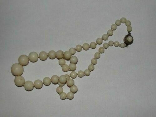 Designer Graduated Angel Skin Coral Bead Necklace 800 Silver Size ONE SIZE - 2 Thumbnail