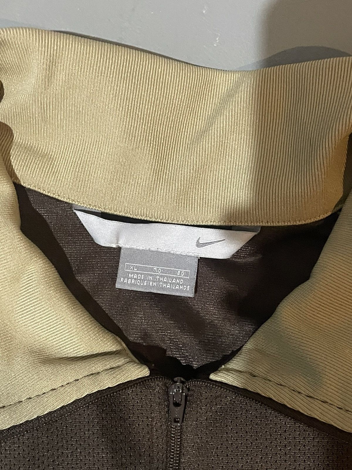 Nike Y2K 2000s Nike Quarter Zip Pullover – Brown / Beige Vintage Size US XL / EU 56 / 4 - 4 Thumbnail