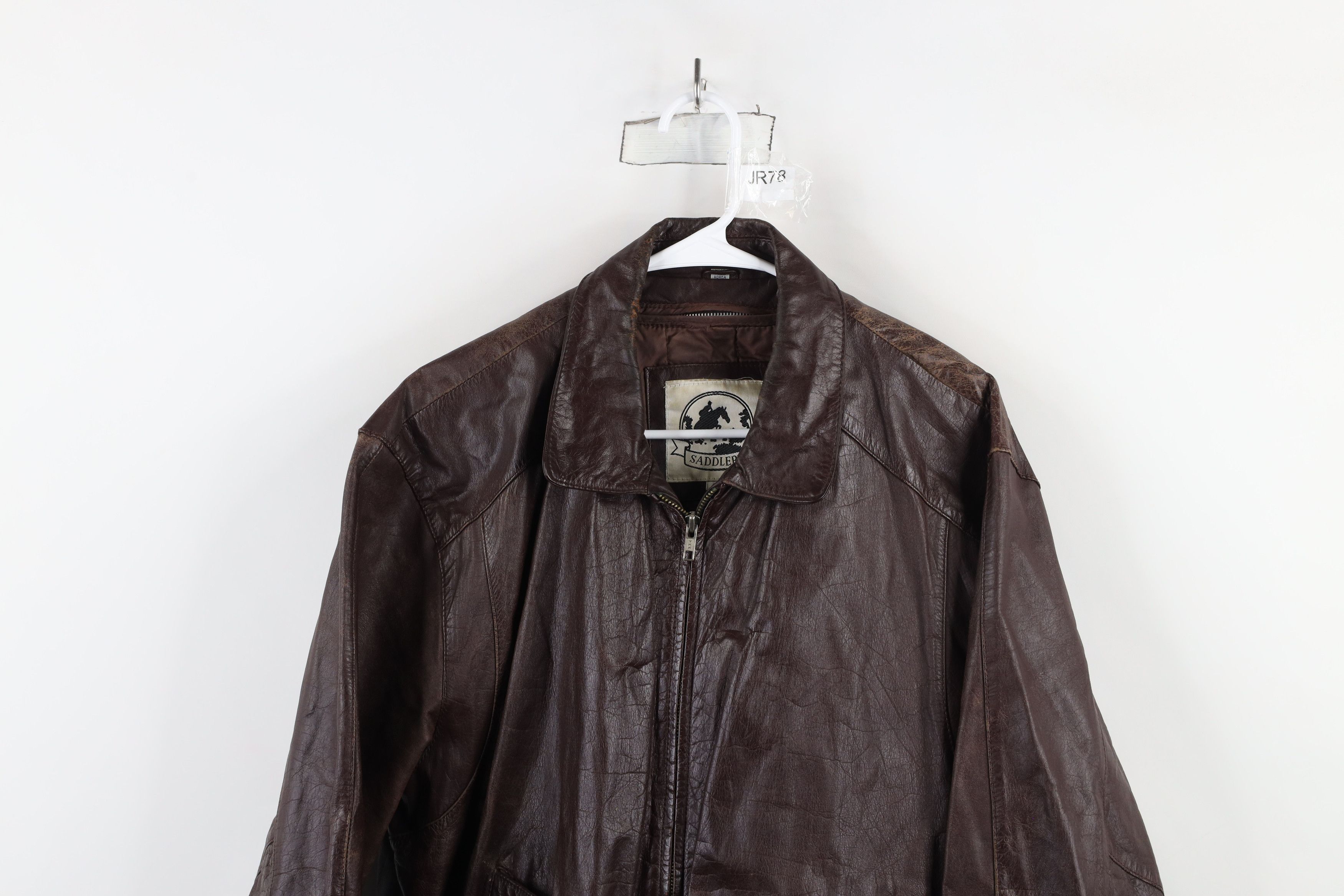 Vintage Vintage 80s 90s Streetwear Leather Bomber Jacket Oxblood Size US XXL / EU 58 / 5 - 2 Thumbnail