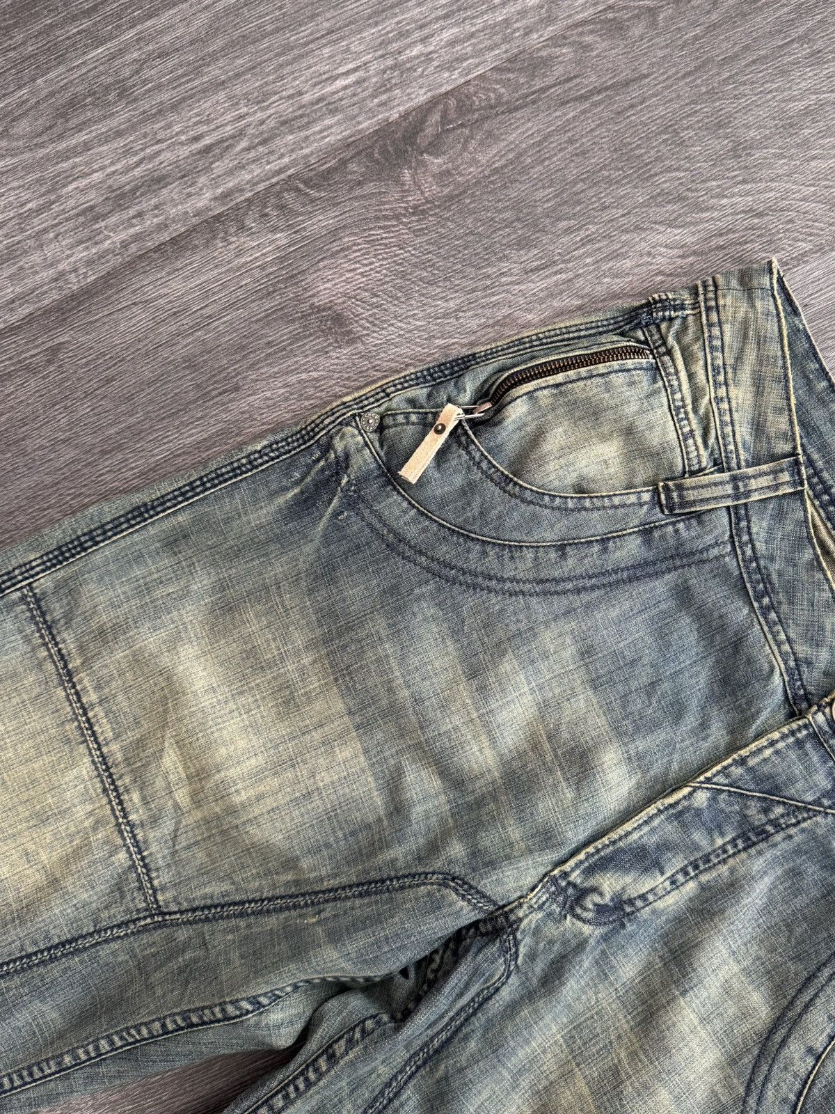 Japanese Brand Y2K Vintage Washed Retro Colour Jeans made in Spain Size US 36 / EU 52 - 5 Thumbnail