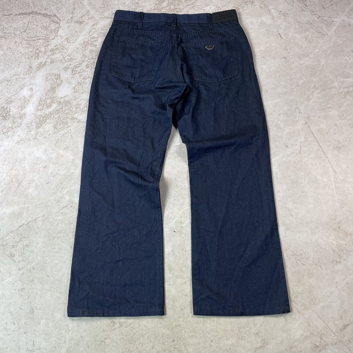 Armani × Giorgio Armani Armani Collezioni Italy Real Baggy Mettalic Logo Pants Size US 32 / EU 48 - 12 Thumbnail