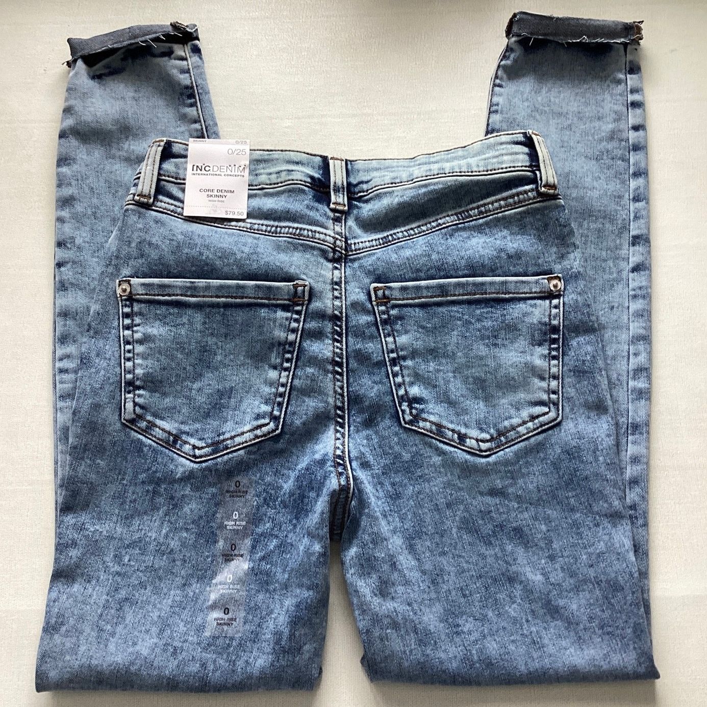 I.N.C INC Denim Womens High-Rise Core Denim Skinny Jeans Size 0/25 Size 25" / US 0 / IT 36 - 3 Thumbnail