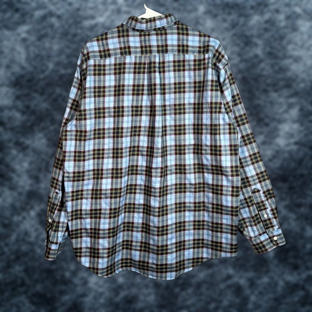 Vintage L.L.Bean Mens Large Button-Down Shirt U.S. Air Force Tartan Plaid 100% Cotton Size US L / EU 52-54 / 3 - 1 Thumbnail