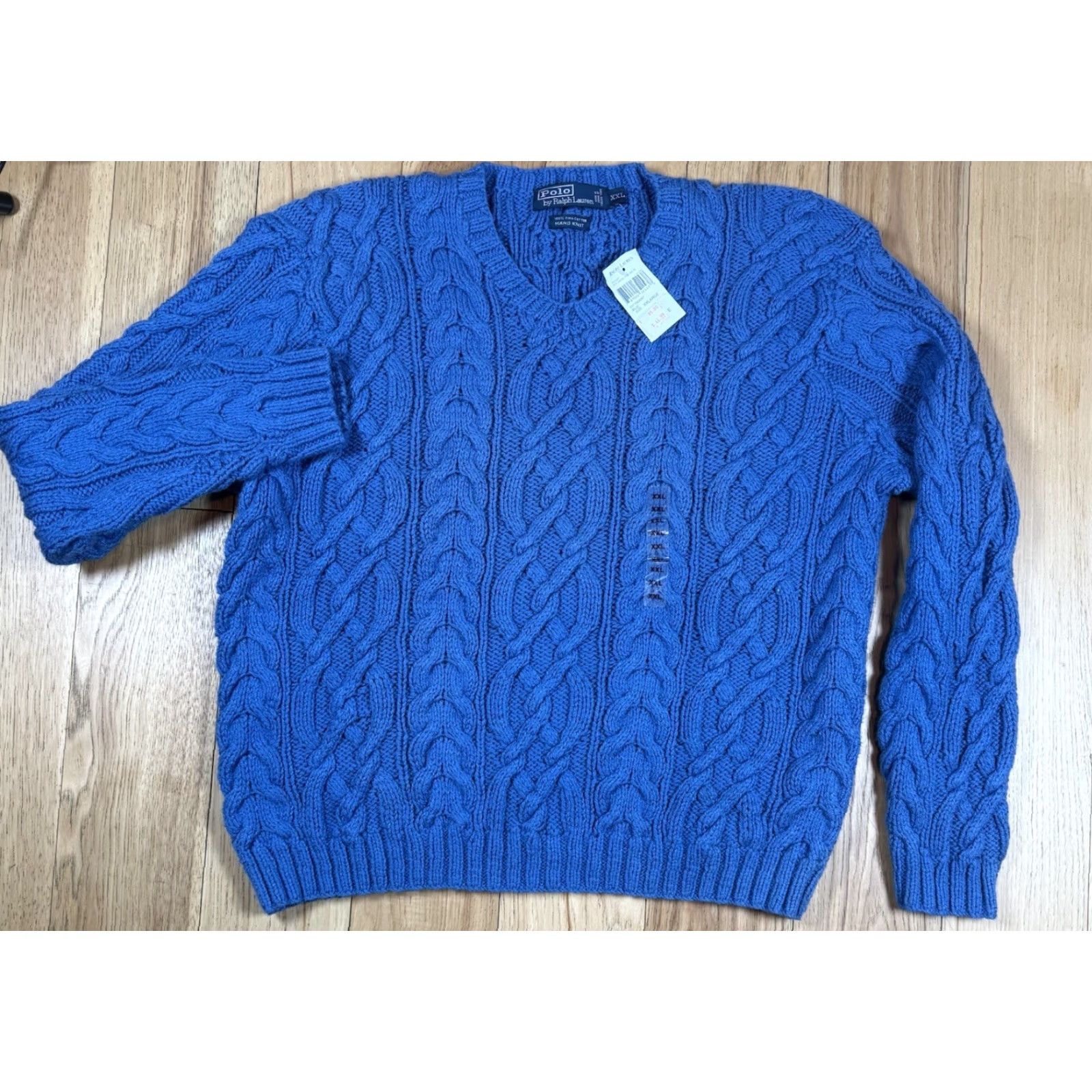 Ralph Lauren VINTAGE Polo Ralph Lauren Sweater Cable-Knit Pullover Mens XXL Blue NWT Hands Knit Heavy NWT Size US XXL / EU 58 / 5 - 3 Thumbnail