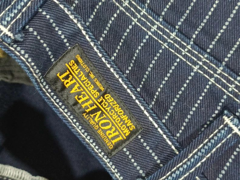 Iron Heart Iron Heart Wabash discharge striped jeans, blue dyed lumbe Size US 31 - 5 Thumbnail