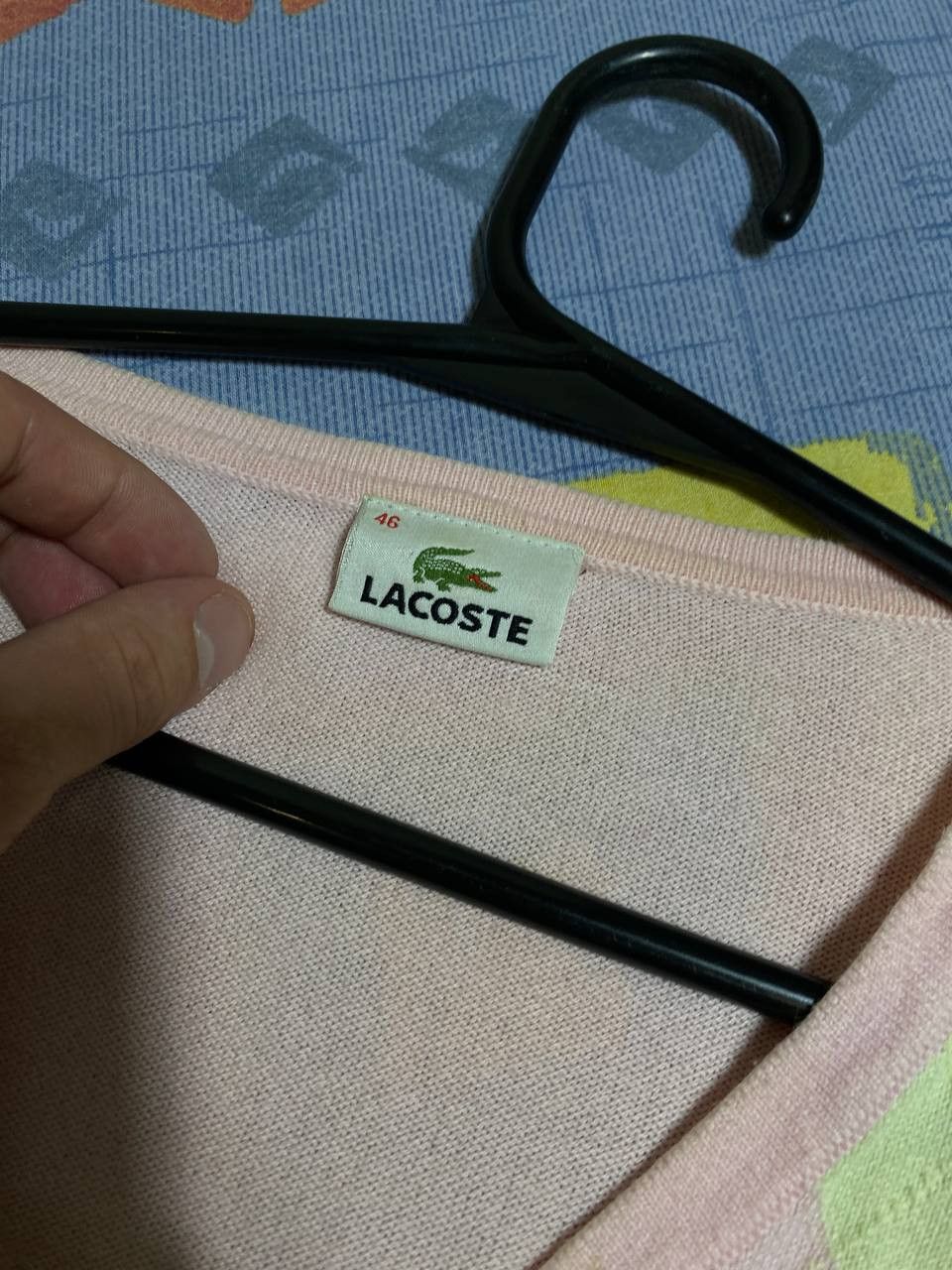 Lacoste Rare Vintage Lacoste Chemise Crewneck Knit Sweater Pink Size US S / EU 44-46 / 1 - 2 Thumbnail