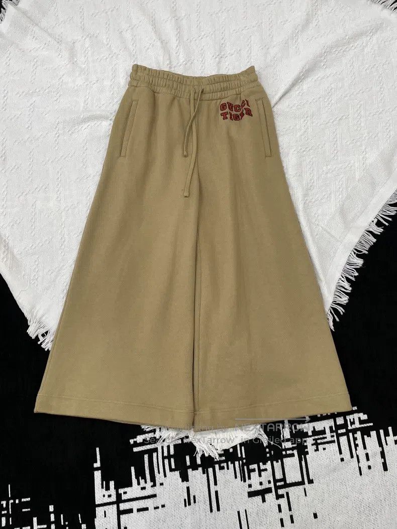 Gucci Gucci SizeS Brown letter logo casual pants Size 25" / US 0 / IT 36 - 1 Thumbnail