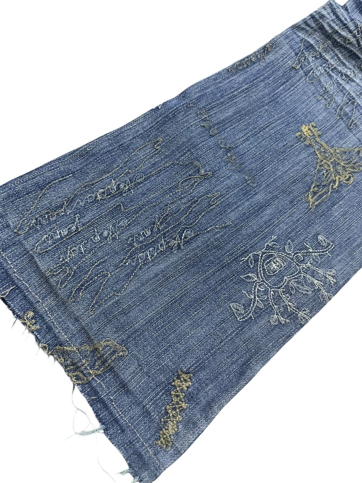 Hysteric Glamour × Japanese Brand Nep Star Japan Embroidery Doodle Heavy Stitch Flare Jeans Size US 30 / EU 46 - 13 Thumbnail