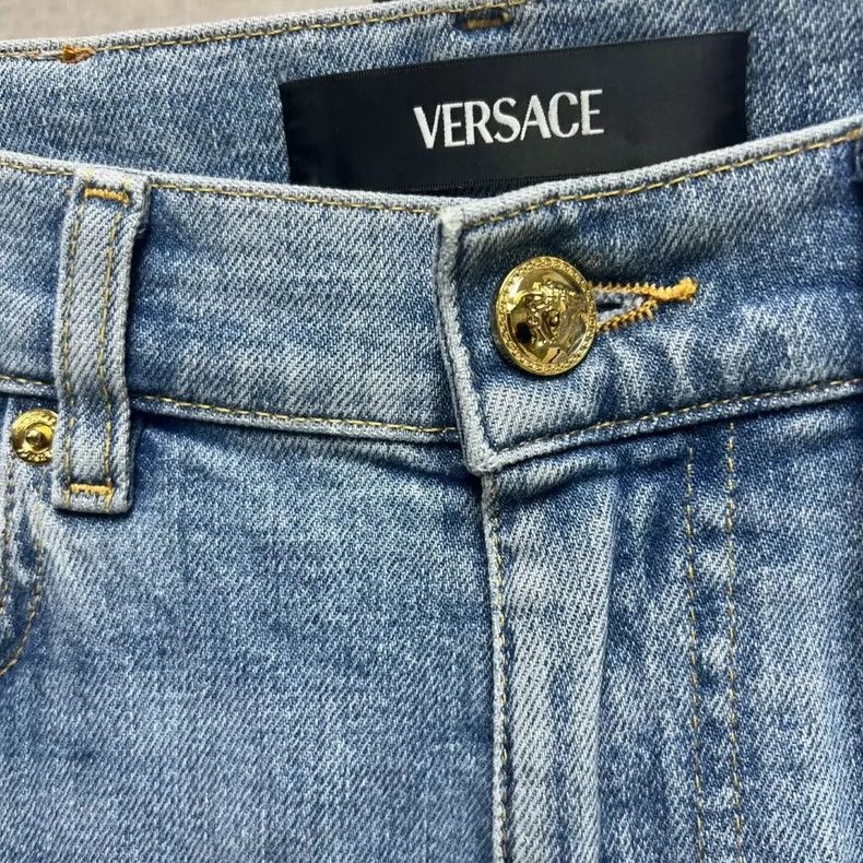 Versace Versace Medusa embroidered men's jeans Size US 31 - 3 Thumbnail