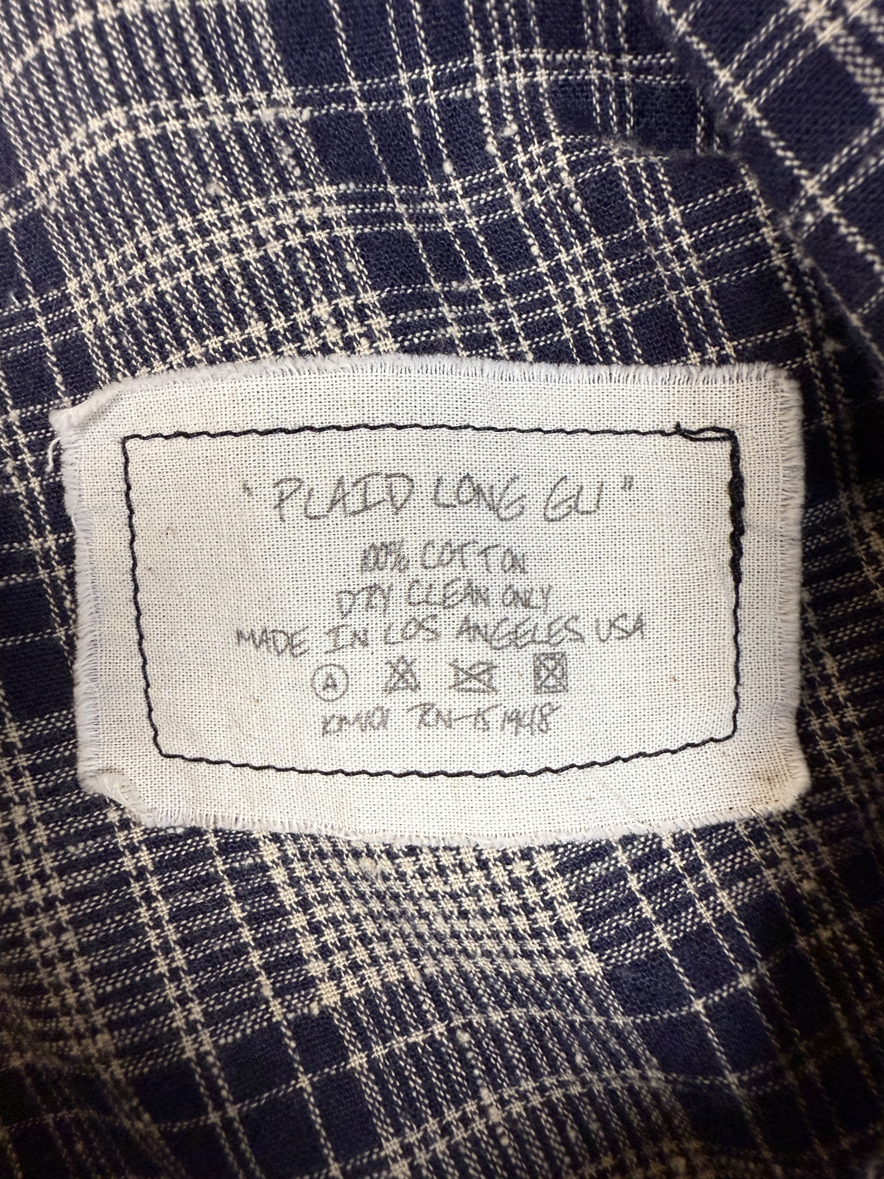Greg Lauren $1600 Greg Lauren Plaid Denim-Trim Long GL1 kimono robe Size US XXL / EU 58 / 5 - 9 Thumbnail