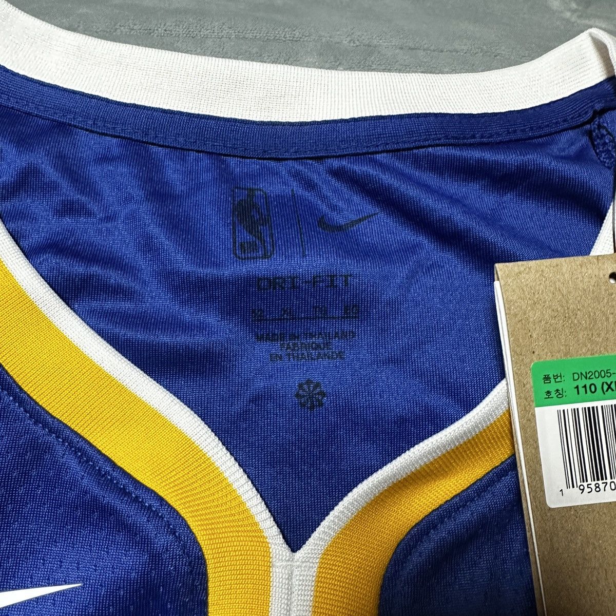 NBA × Nike New Authentic Golden State Warriors Steph Curry Jersey 52 Size US XL / EU 56 / 4 - 4 Thumbnail