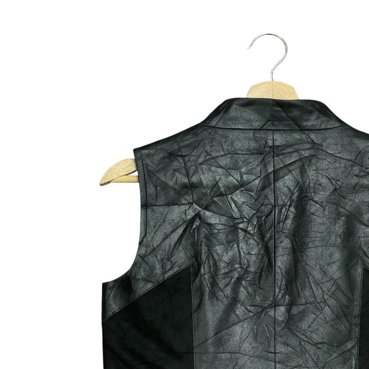 Karl Lagerfeld Vintage Karl Lagerfeld Faux Leather Biker Moto Vest Jacket Size US XS / EU 42 / 0 - 12 Thumbnail