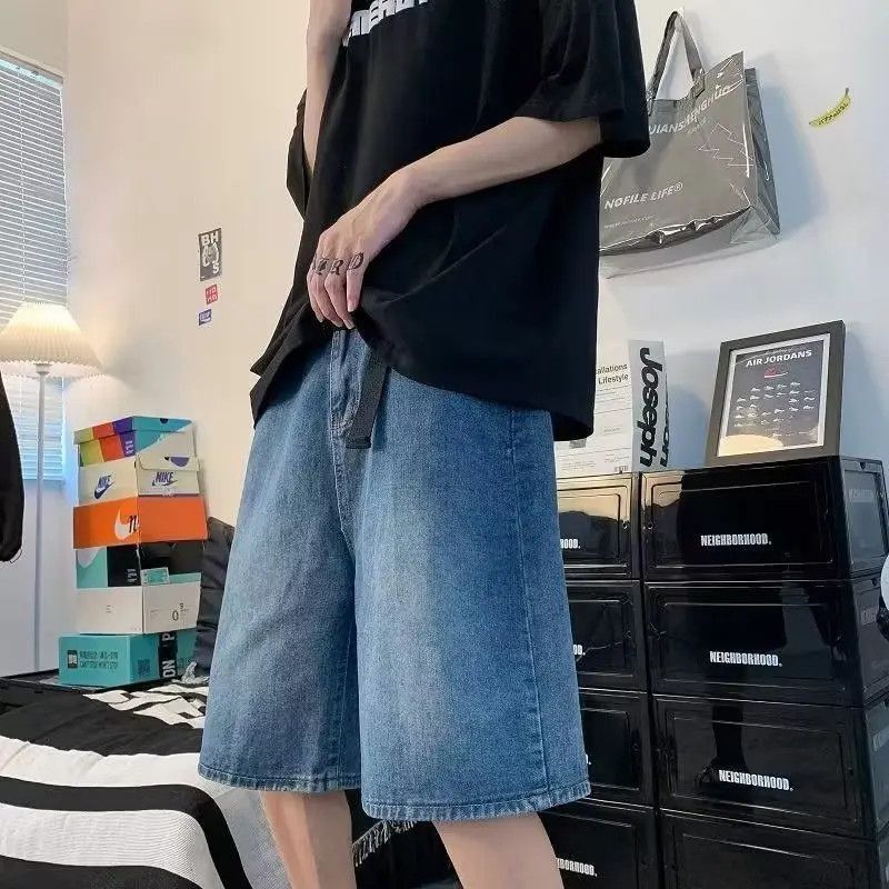 Japanese Brand High street straight tube loose denim shorts Size US 32 / EU 48 - 2 Thumbnail