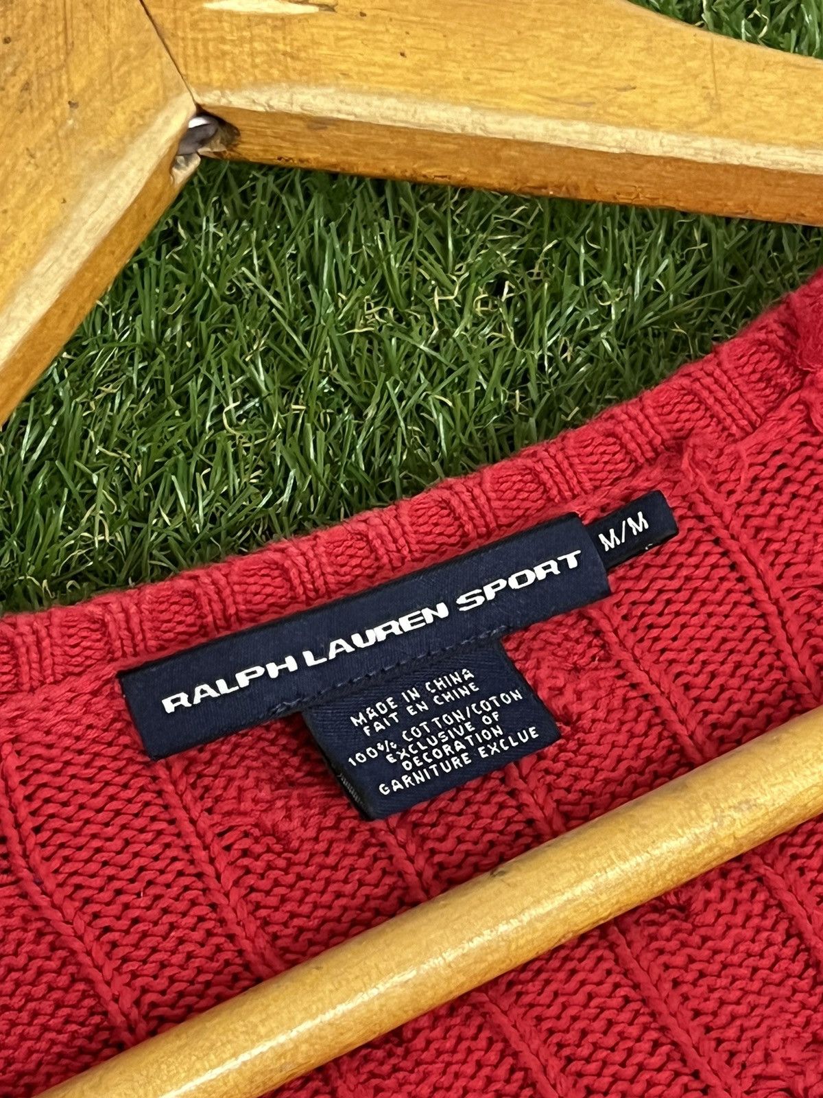 Lauren Ralph Lauren × Polo Ralph Lauren × Ralph Lauren Polo Ralph Lauren Red Cable Knit Sweater Size M / US 6-8 / IT 42-44 - 7 Thumbnail