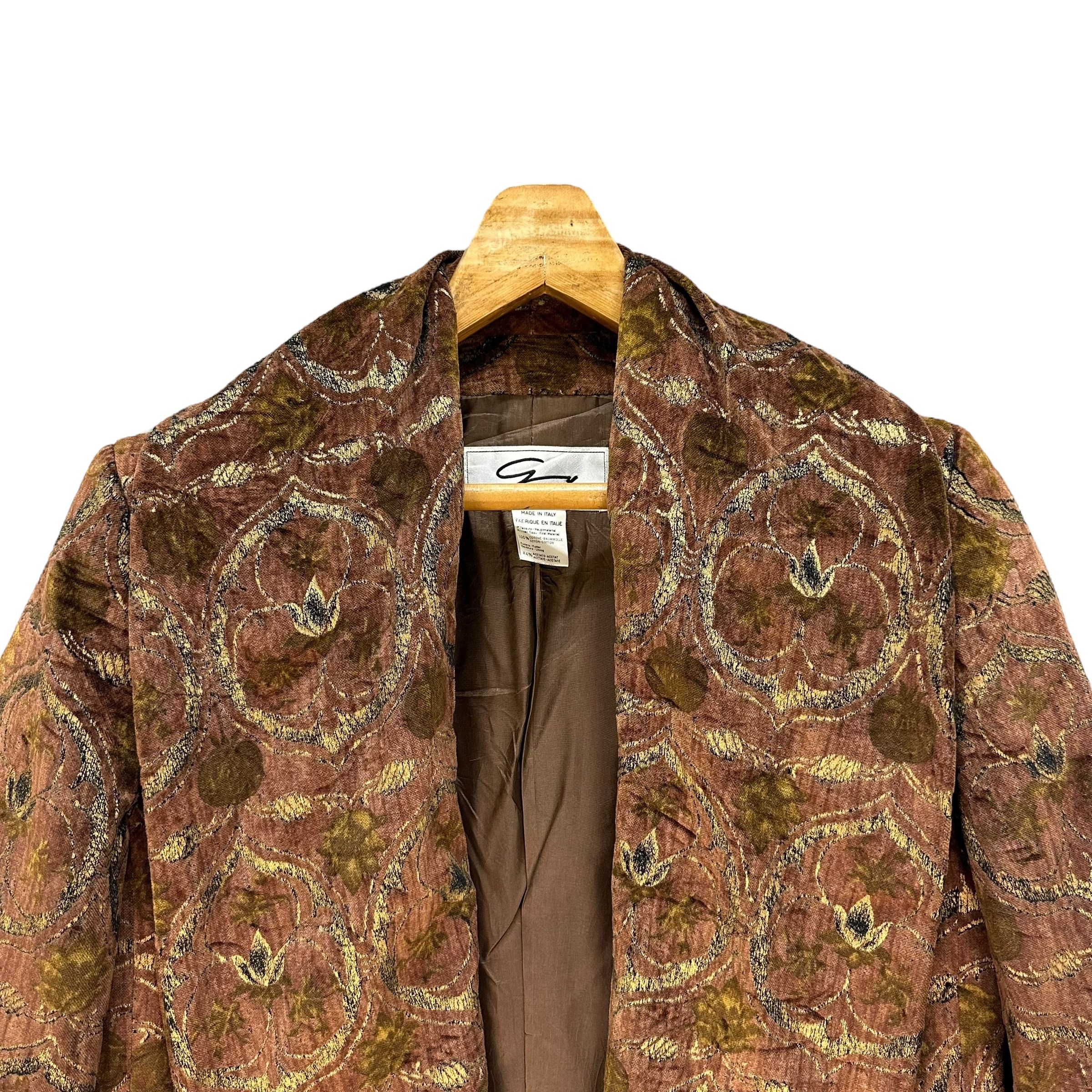 Vintage 80’s GENNY By Gianni Versace Buttonless Jacket #A64-1537 Size M / US 6-8 / IT 42-44 - 2 Thumbnail