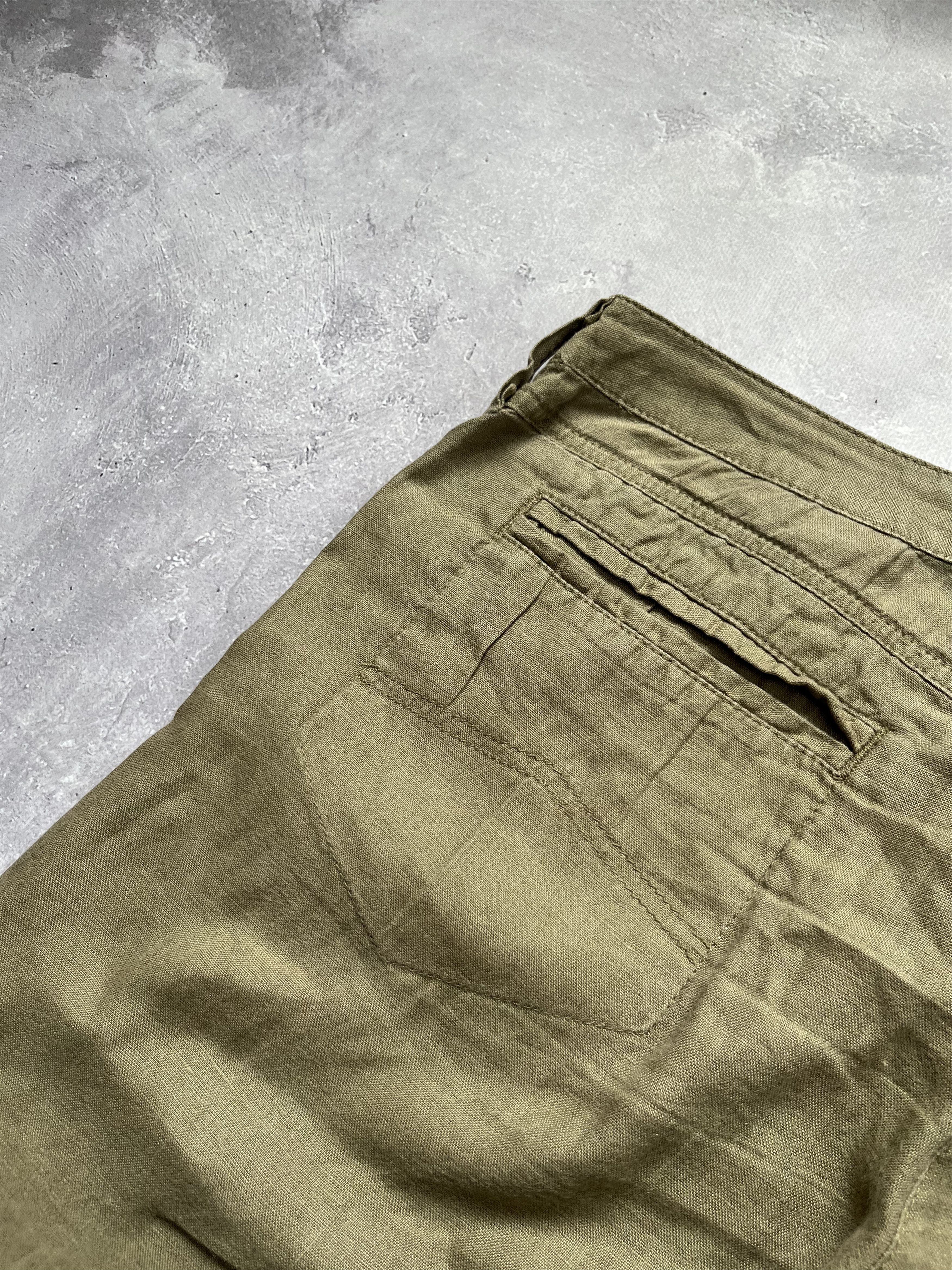 Giorgio Armani Armani Jeans Vintage Linen Lino Blend Wide Leg Pants Flare Size US 28 / EU 44 - 11 Thumbnail