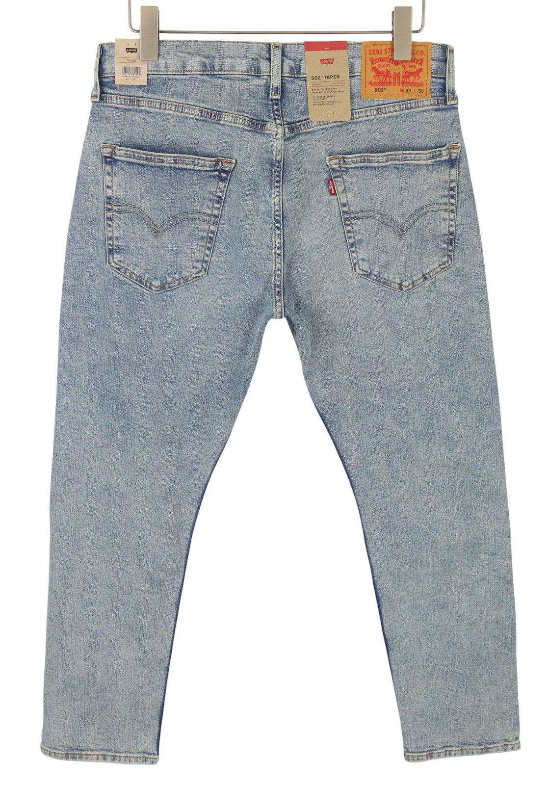 Levi's 502 W33/L30 Taper Zip Faded Blue Denim Jeans 87089 Size US 33 - 4 Thumbnail