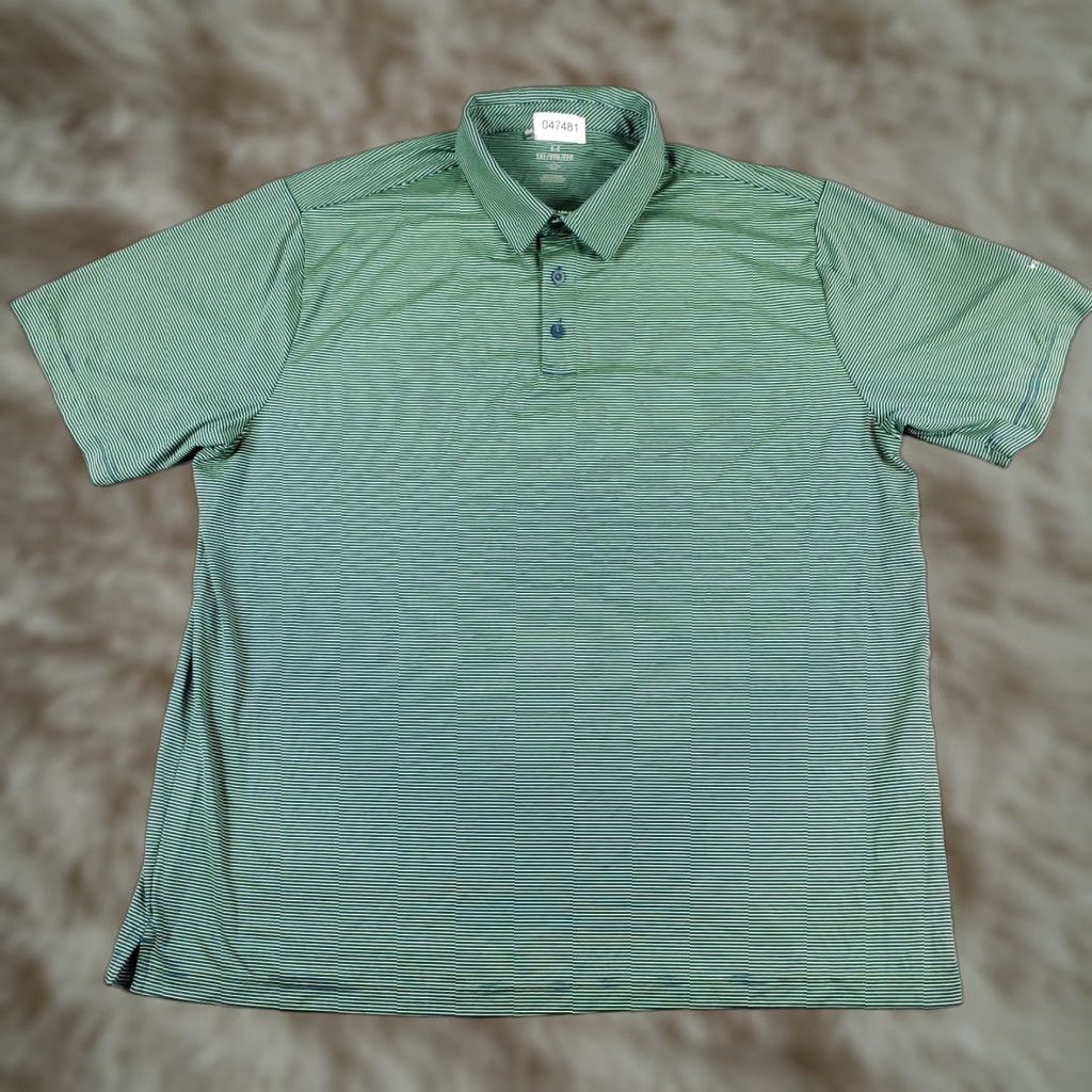Under Armour Under Armour Polo Shirt Mens 2XL Blue Yellow Striped Golf Casual Short Sleeve Polo Mens 2XL Yellow Striped Sports Casual Shirt Mens Size US XXL / EU 58 / 5 - 1 Thumbnail