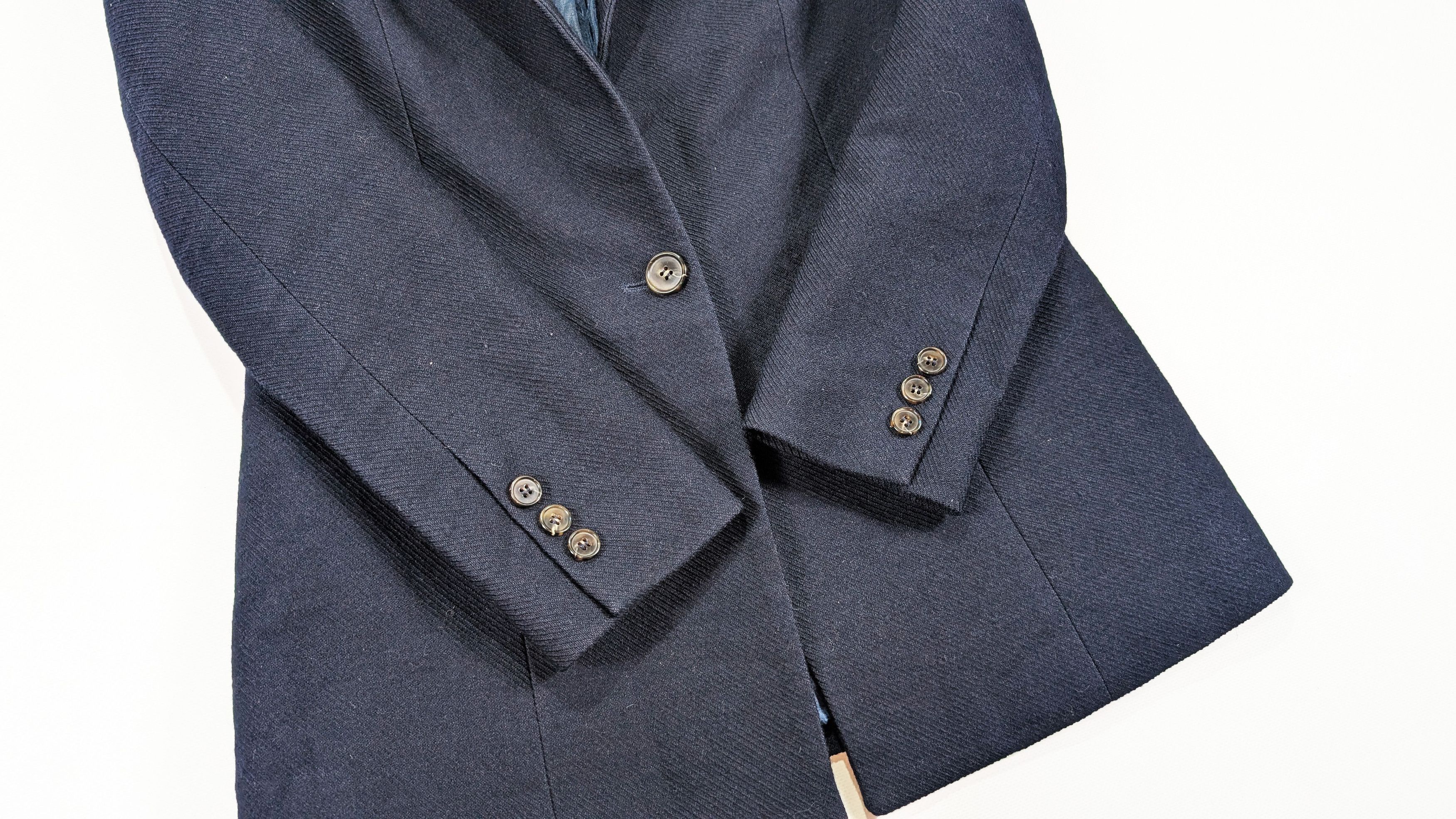 Apiece Apart Apiece Apart Blue Wool Cotton Single Button Blazer Jacket Size S / US 4 / IT 40 - 6 Thumbnail