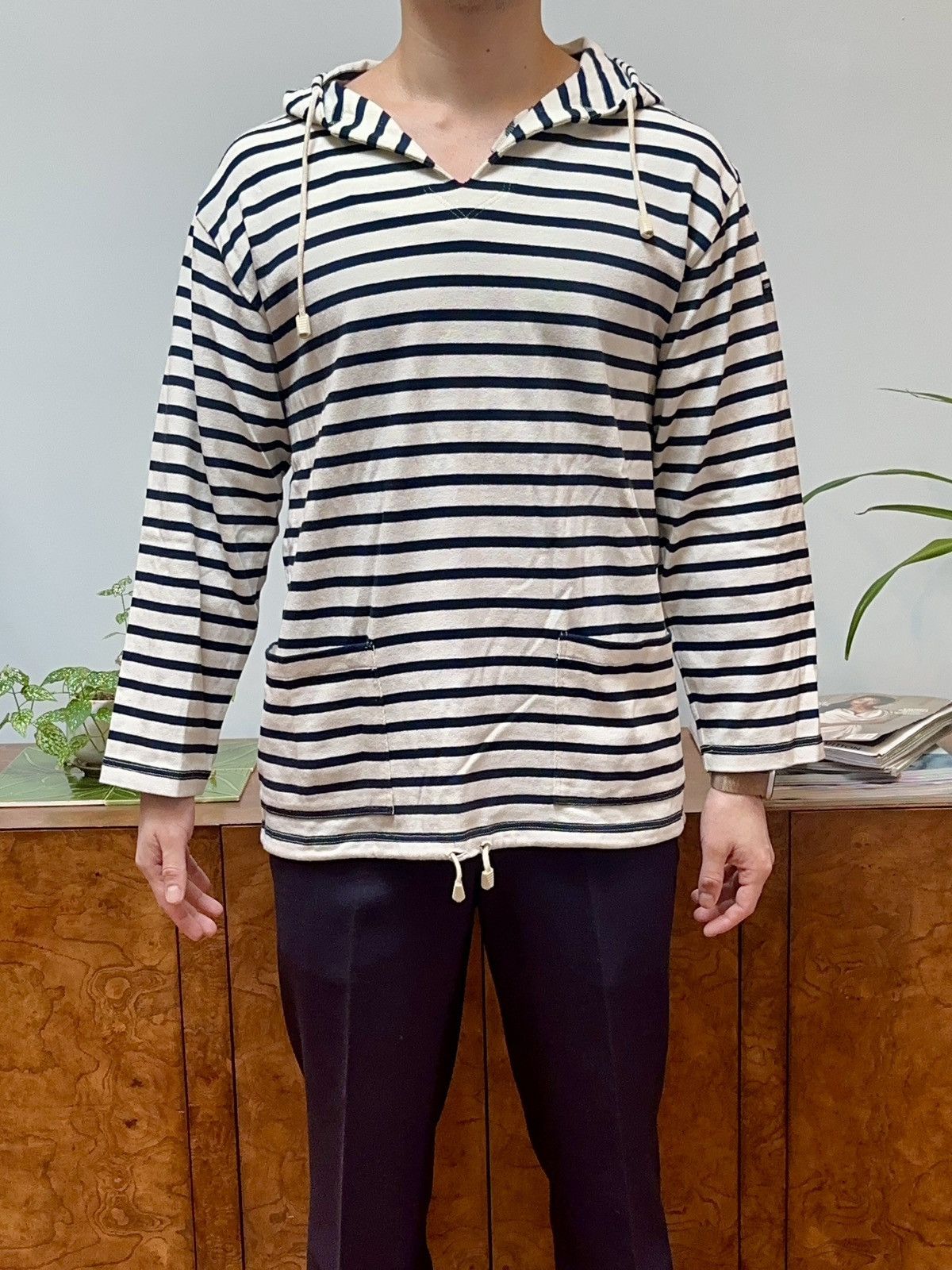 Saint James Navy Stripe Nautical Hoodie Size US S / EU 44-46 / 1 - 2 Thumbnail