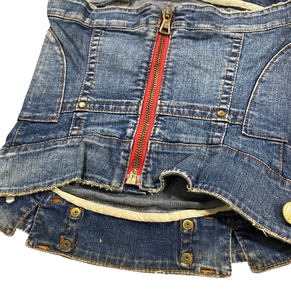 Dsquared2 Dsquared2 Denim Strapless Bustier Corset Style Strapless Size S / US 4 / IT 40 - 4 Thumbnail