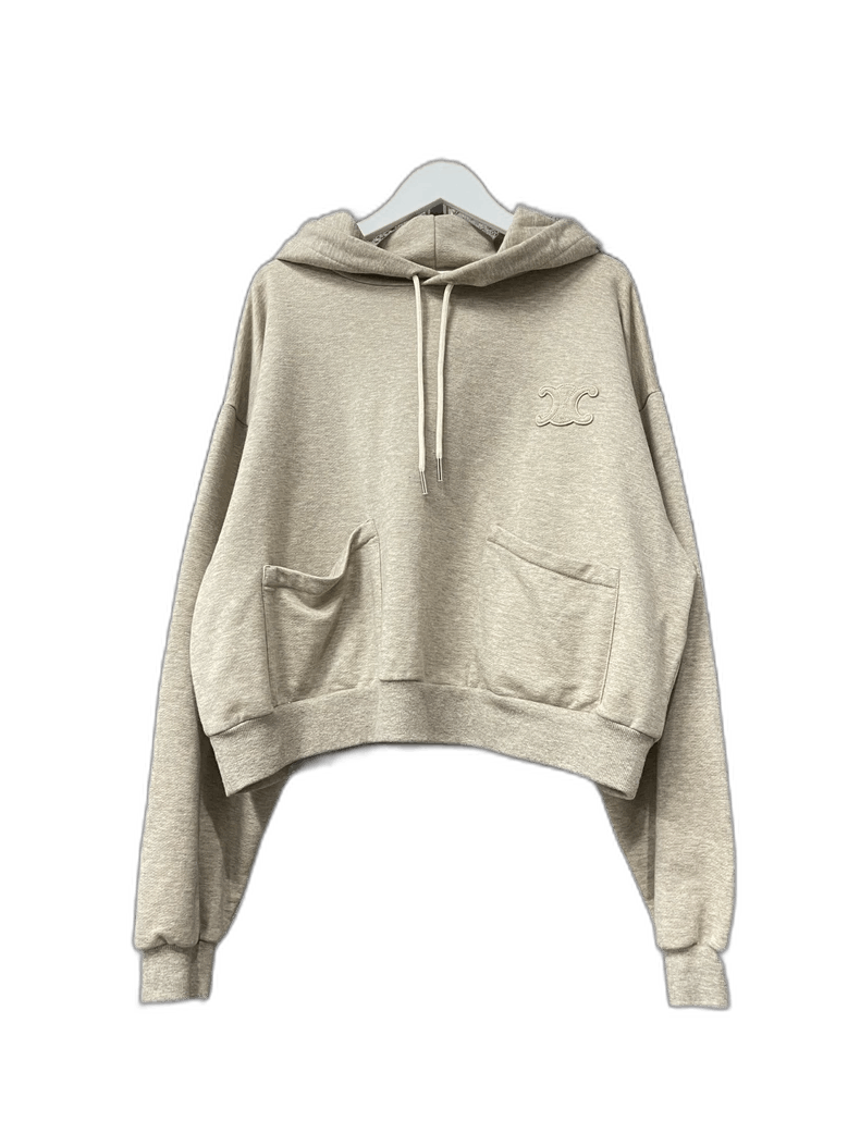Celine Celine Oatmeal Color Hoodie Sweatshirt Size US L / EU 52-54 / 3 - 1 Thumbnail