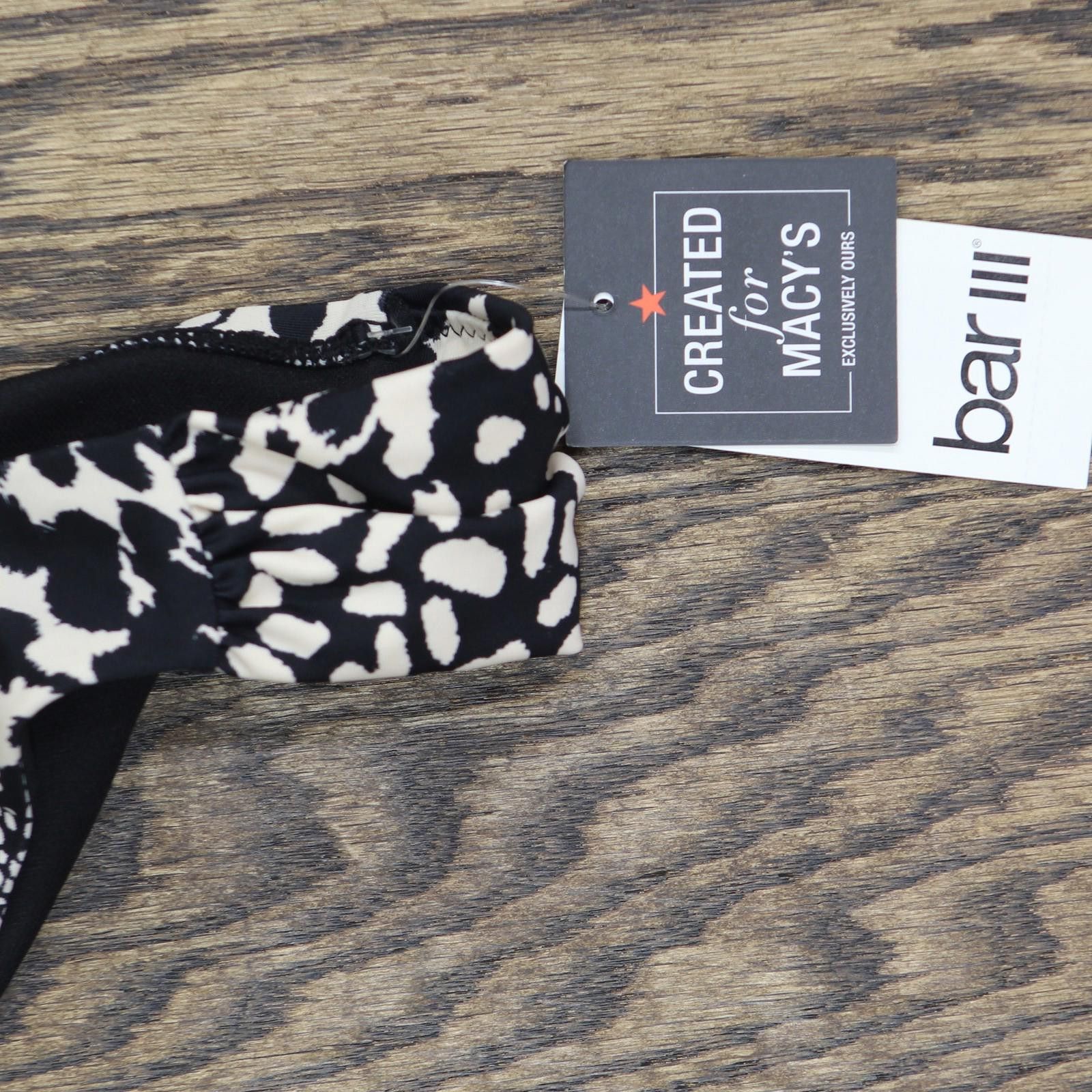 Bar III Nwt Bar Iii Womens Hipster Bikini Swim Bottom Black Multi Xl Size ONE SIZE - 3 Thumbnail
