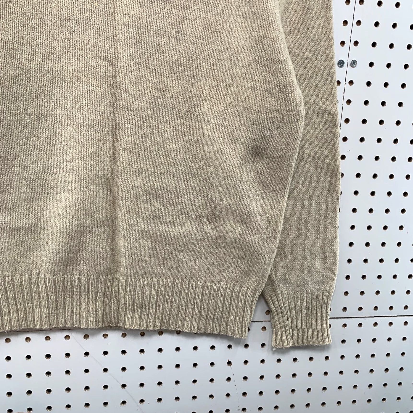 Vintage Vintage Robert Bruce Wool Sweater Mens Large Beige Knit Grandpa Core Pullover Size US L / EU 52-54 / 3 - 6 Thumbnail