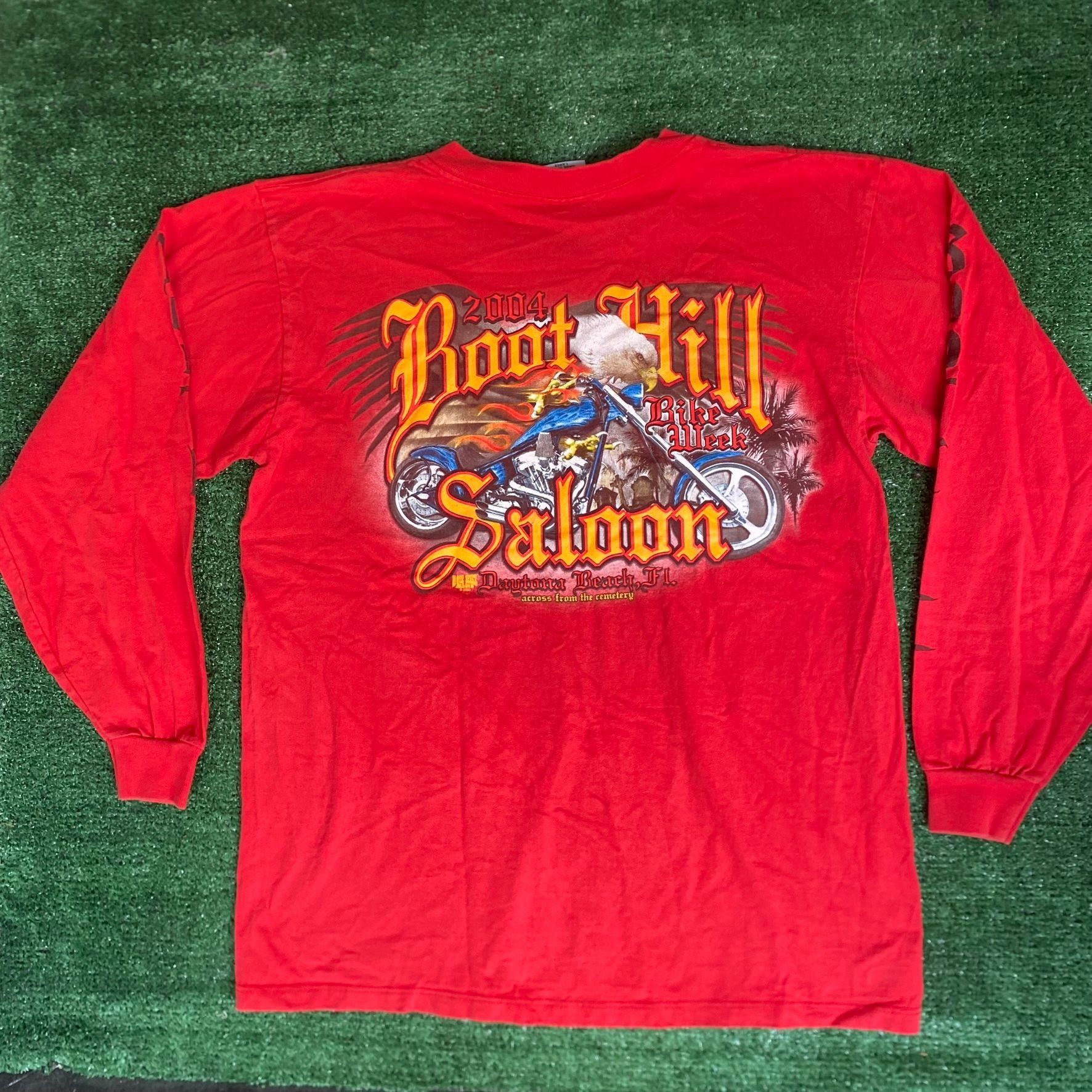 Vintage Vintage Y2K Boot Hill Saloon Shirt Biker Motorcycle Punk Tee Size US L / EU 52-54 / 3 - 1 Thumbnail