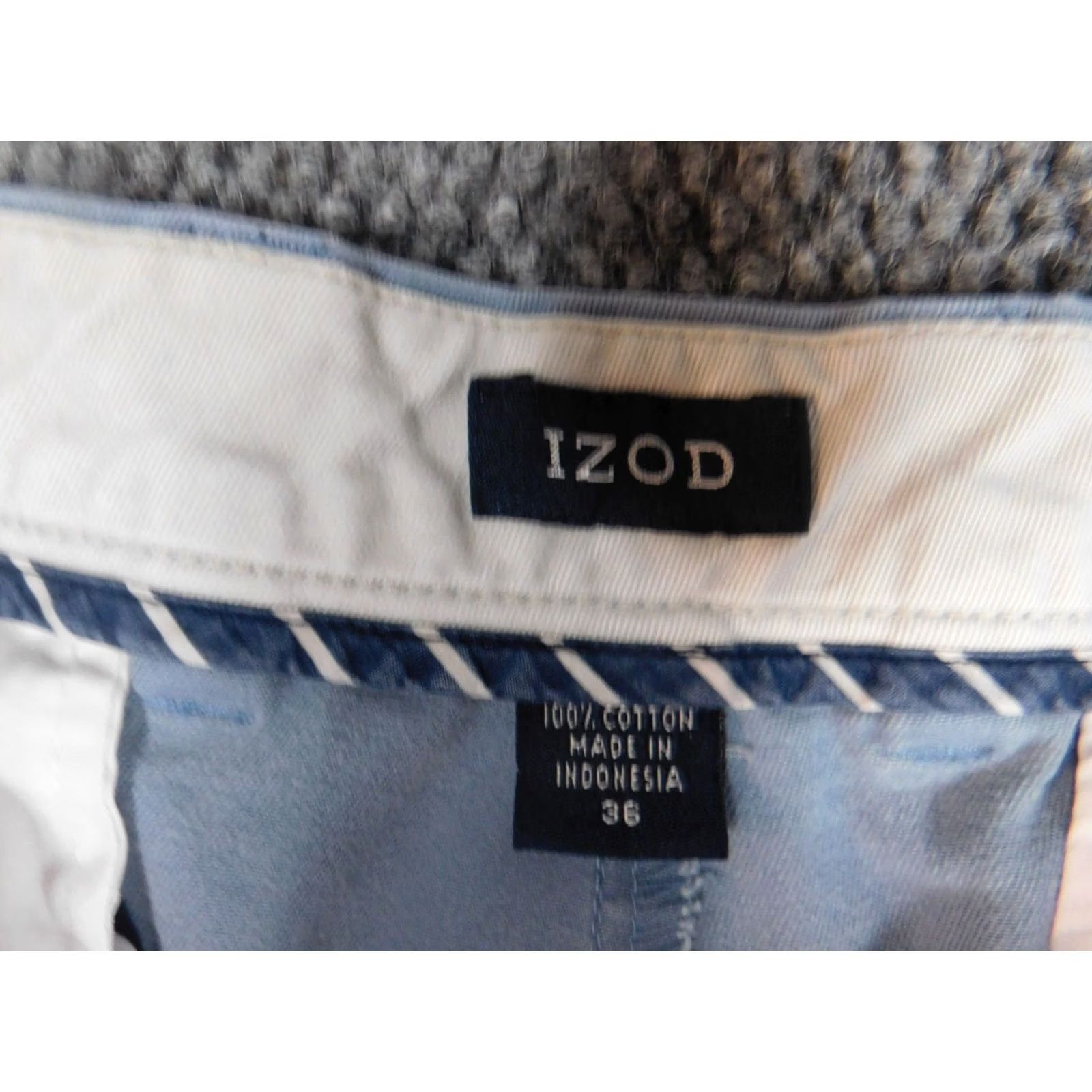 Izod IZOD Mens Shorts 36 blue straight chino classic (Regular) Size US 36 / EU 52 - 7 Thumbnail