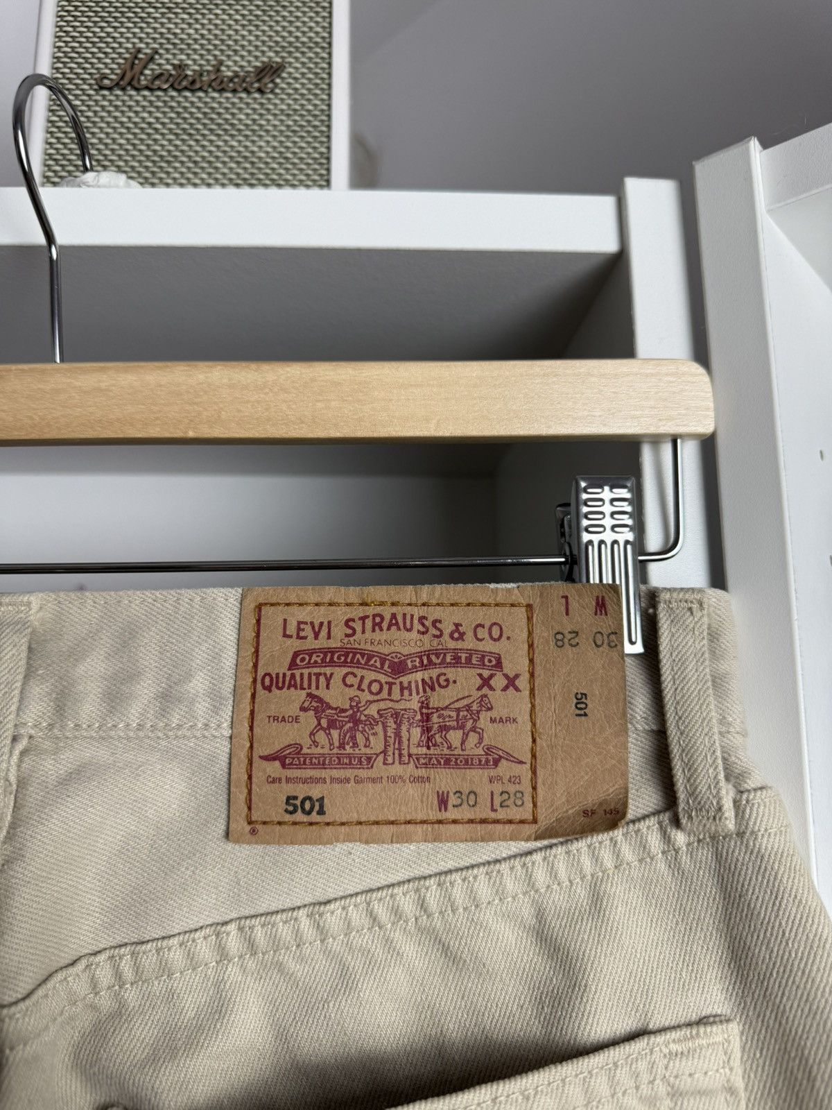 Levi's × Levi's Vintage Clothing × Vintage Vintage 90s Levi’s 501 beige denim pants 30x28 casual western Size US 30 / EU 46 - 5 Thumbnail