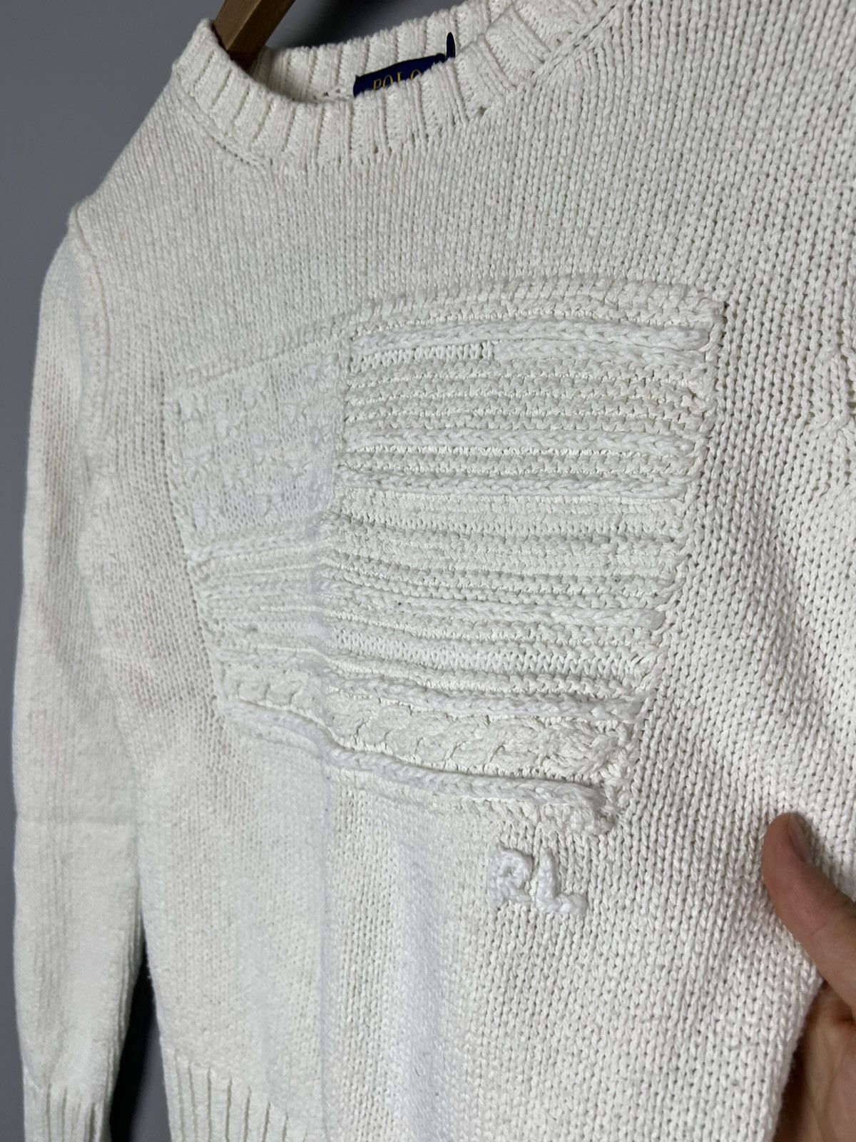 Polo Ralph Lauren (XS) Polo Ralph Lauren white cotton sweater Size XS / US 0-2 / IT 36-38 - 1 Thumbnail