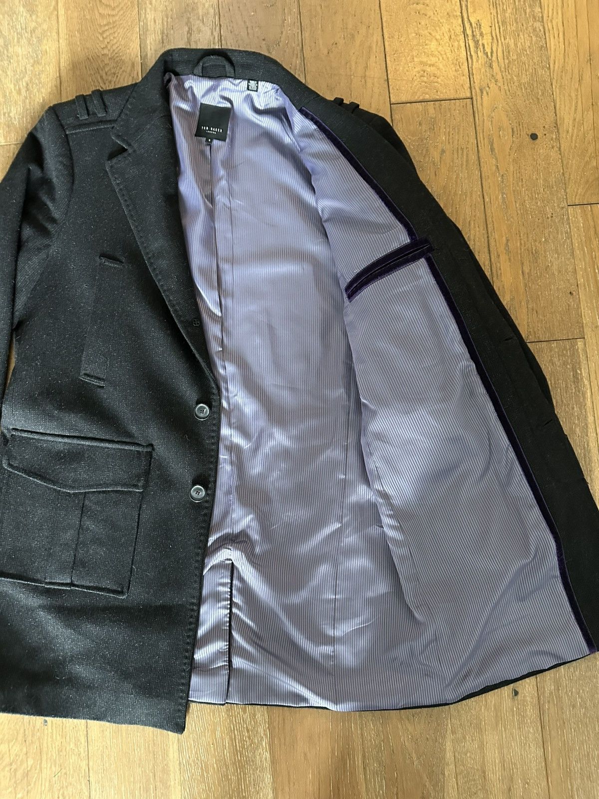 Ted Baker Ted Baker London Wool Field Jacket Size 6 Black Utility Coat Size US XXL / EU 58 / 5 - 4 Thumbnail