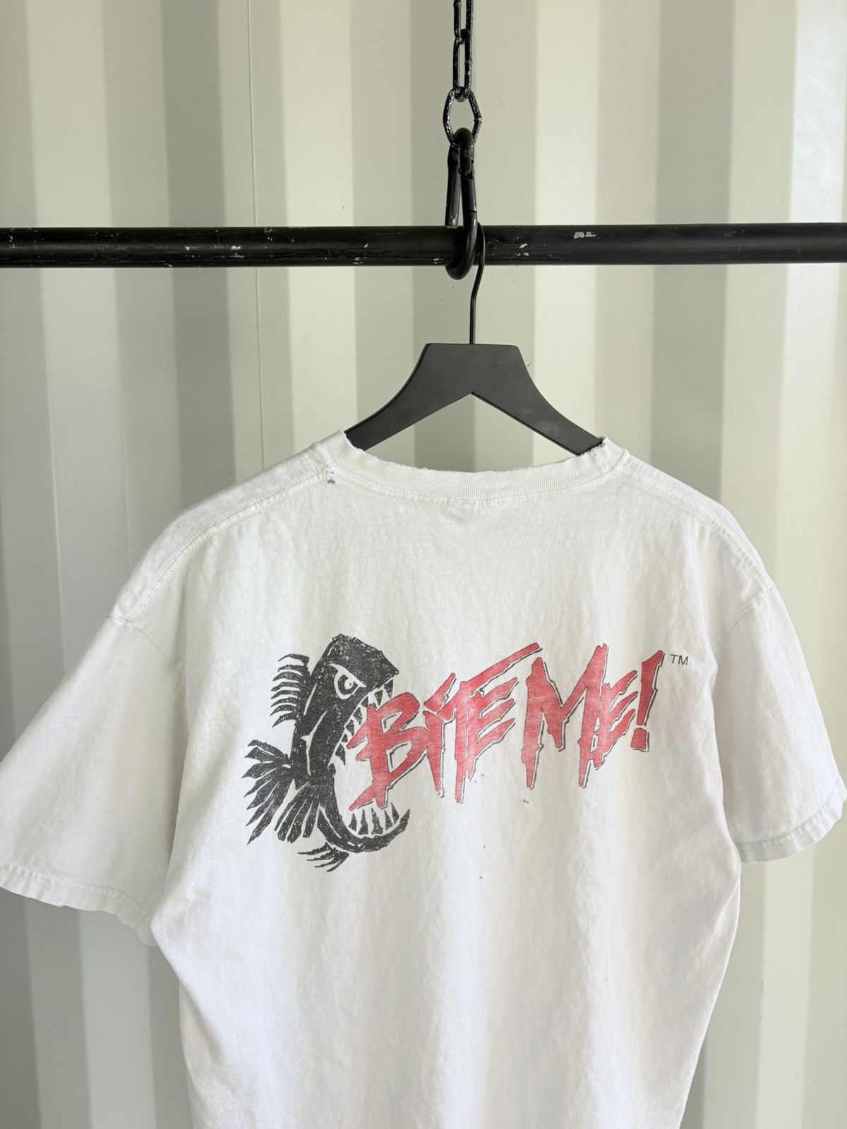 Vintage Thrashed Bite Me Distressed Sun Faded ERD GRUNGE Size US XL / EU 56 / 4 - 4 Thumbnail