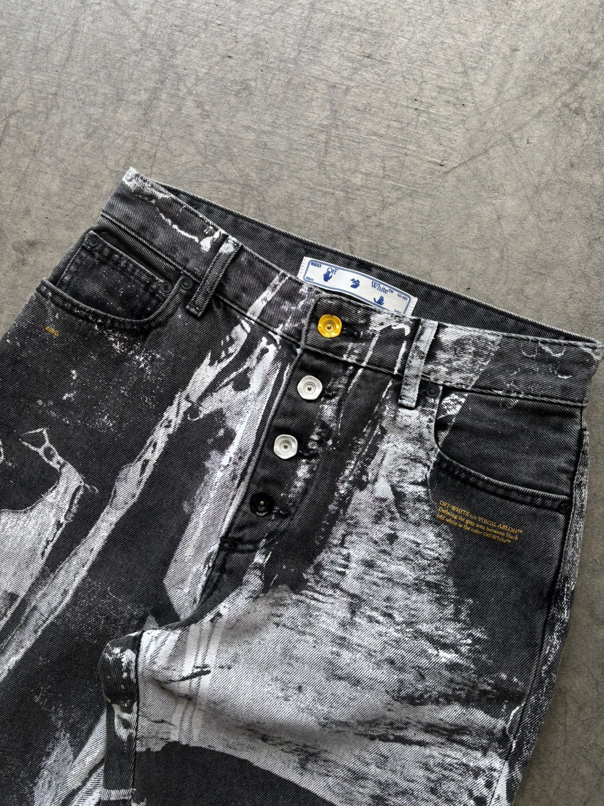 Off-White Off White X Pablo Tomek Straight Painted Jeans Size US 32 / EU 48 - 4 Thumbnail