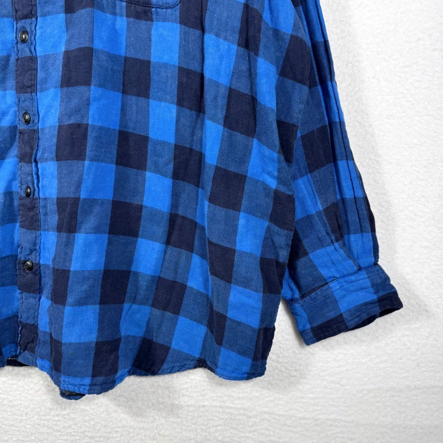 Vintage VINTAGE Polo Country Ralph Lauren Shirt Big 3X Blue Buffalo Plaid Flannel Lined Button-Up Mens Size US XXL / EU 58 / 5 - 2 Thumbnail