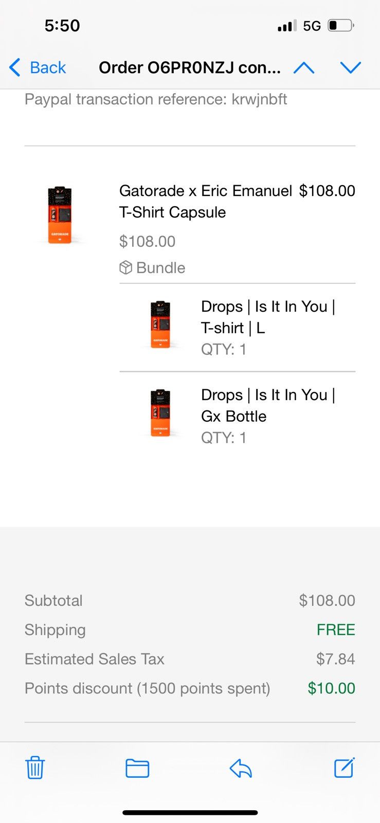 Eric Emanuel × Gatorade Eric Emanuel x Gatorade bottle & grey/black shirt large Size US L / EU 52-54 / 3 - 7 Thumbnail