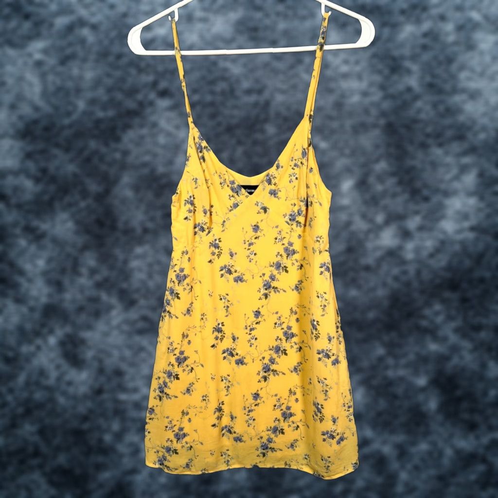 Reformation Reformation Dress Mini Sleeveless Floral Spaghetti Strap Yellow Womens Small Summer Size S / US 4 / IT 40 - 1 Thumbnail