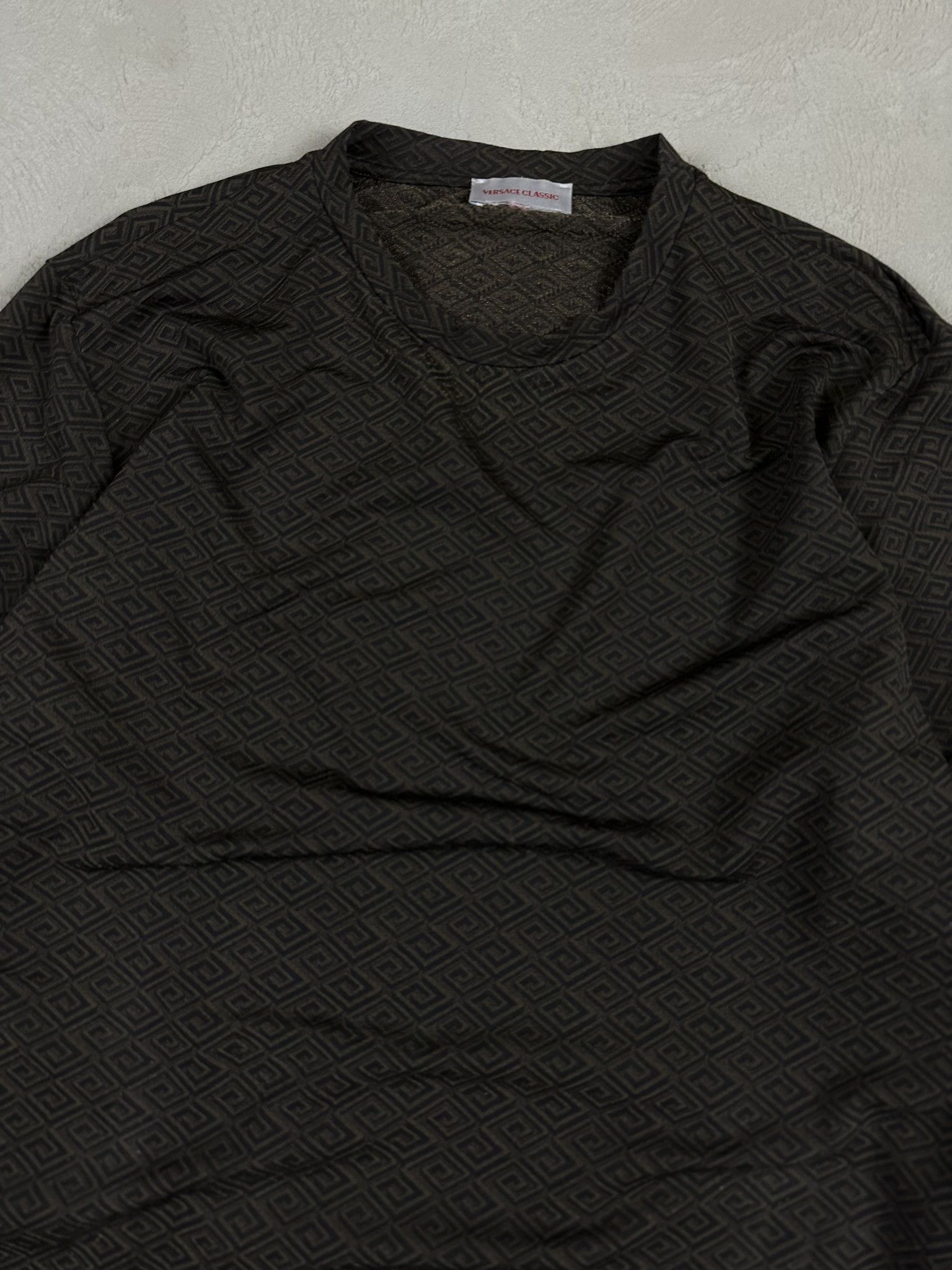 Versace Vintage Versace Classic Monogram Longsleeve T-shirt Size US L / EU 52-54 / 3 - 8 Thumbnail