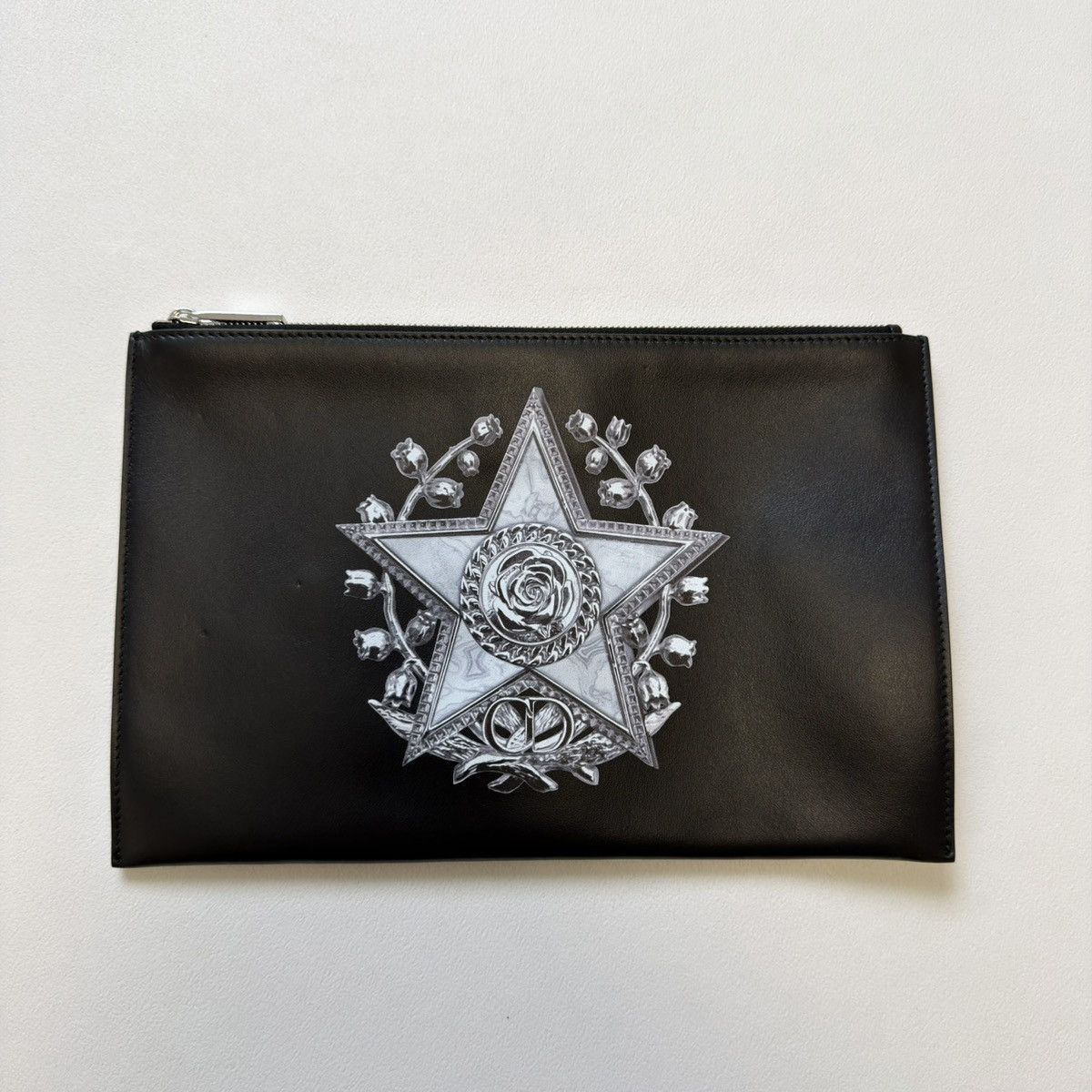 Dior A/W 22 Black Leather Show Invite Pouch Size ONE SIZE - 2 Thumbnail