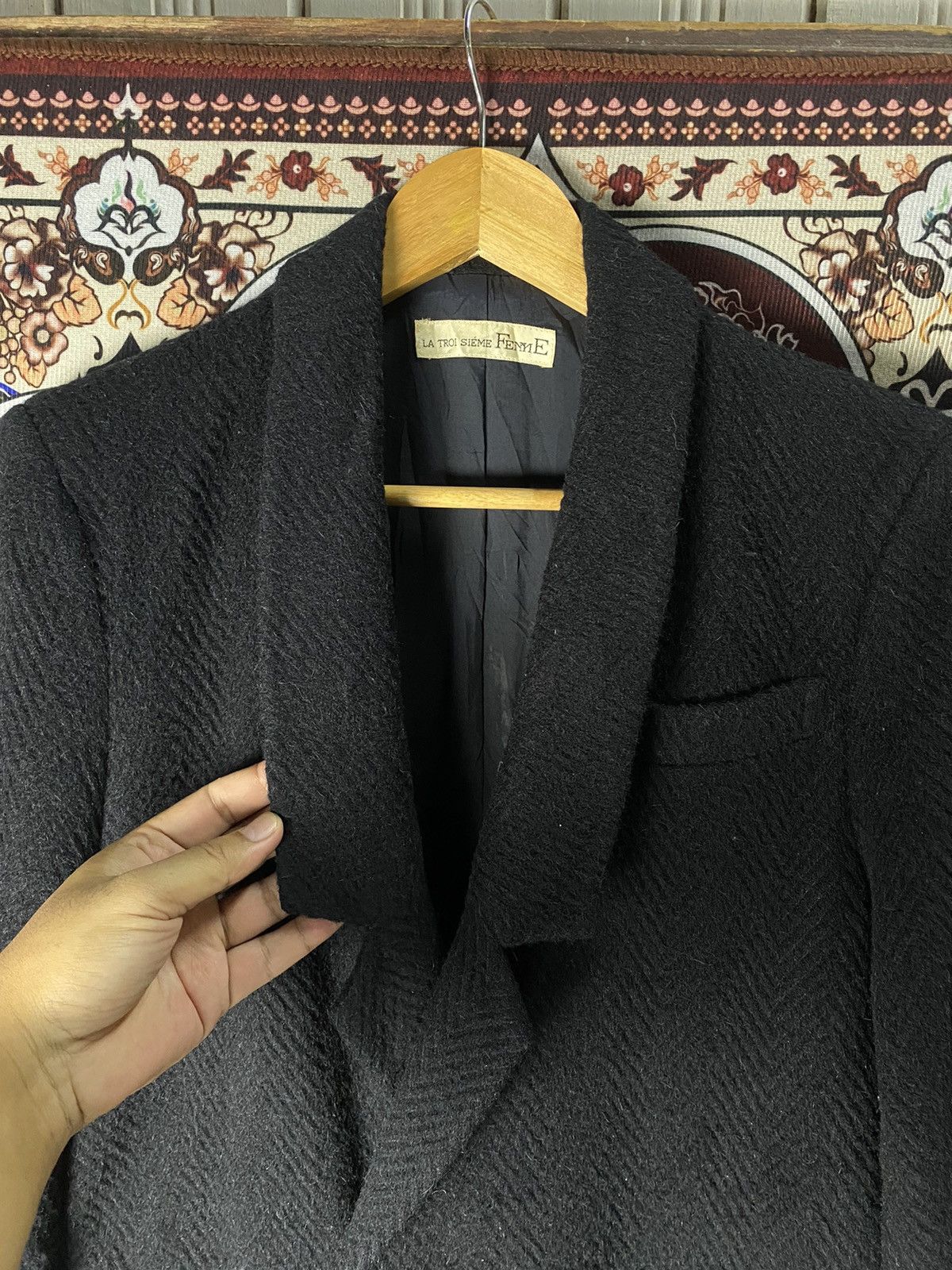Japanese Brand La Troi Sieme Femme Wool Cashmere Blazer Size 40L - 8 Thumbnail
