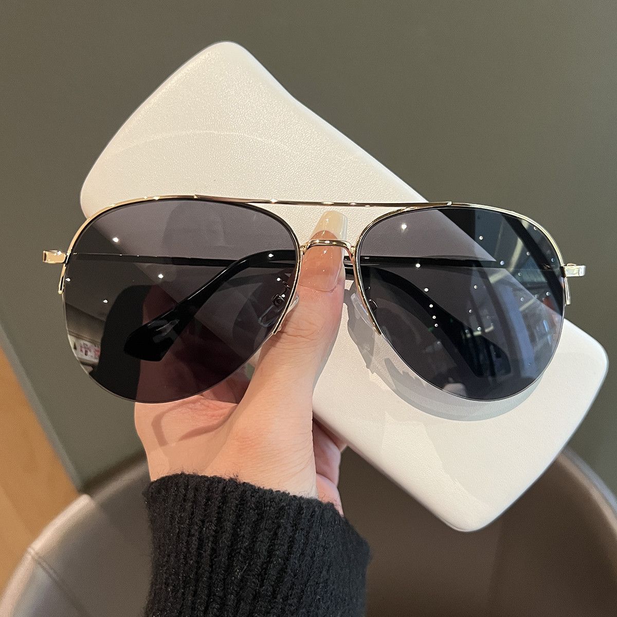 VIBE Future Street ins style custom avant-garde sunglasses Size ONE SIZE - 1 Thumbnail