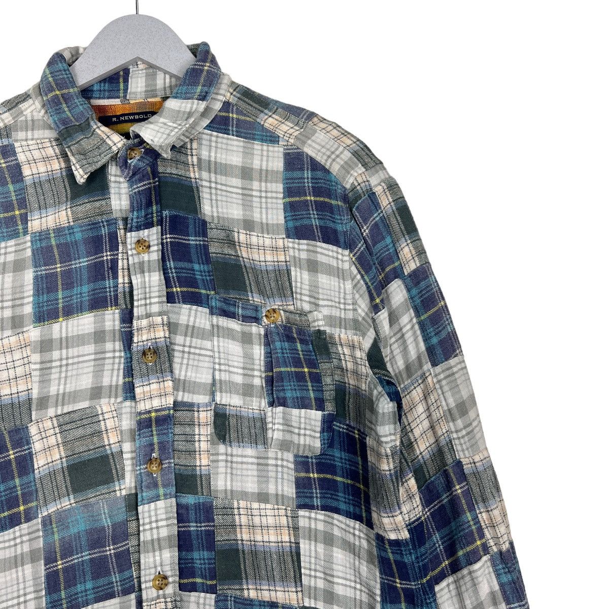 R.Newbold 🔥 R.NEWBOLD CHECK PATCHWORK SHIRTS Size US L / EU 52-54 / 3 - 6 Thumbnail