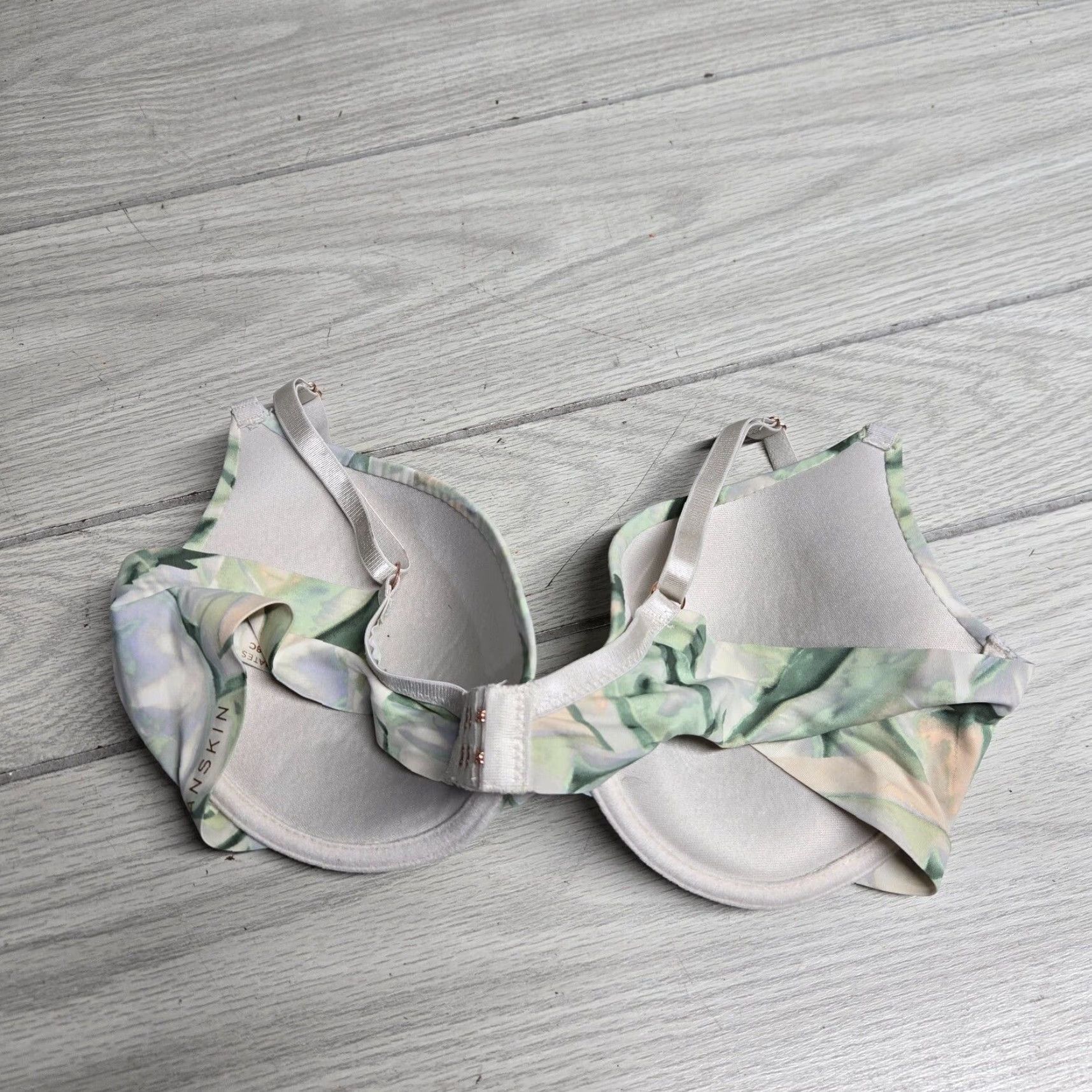 Vintage VINTAGE Danskin Women's Push Up Bra Size 38C Underwired Padded Intimates Black White Classic Size ONE SIZE - 3 Thumbnail