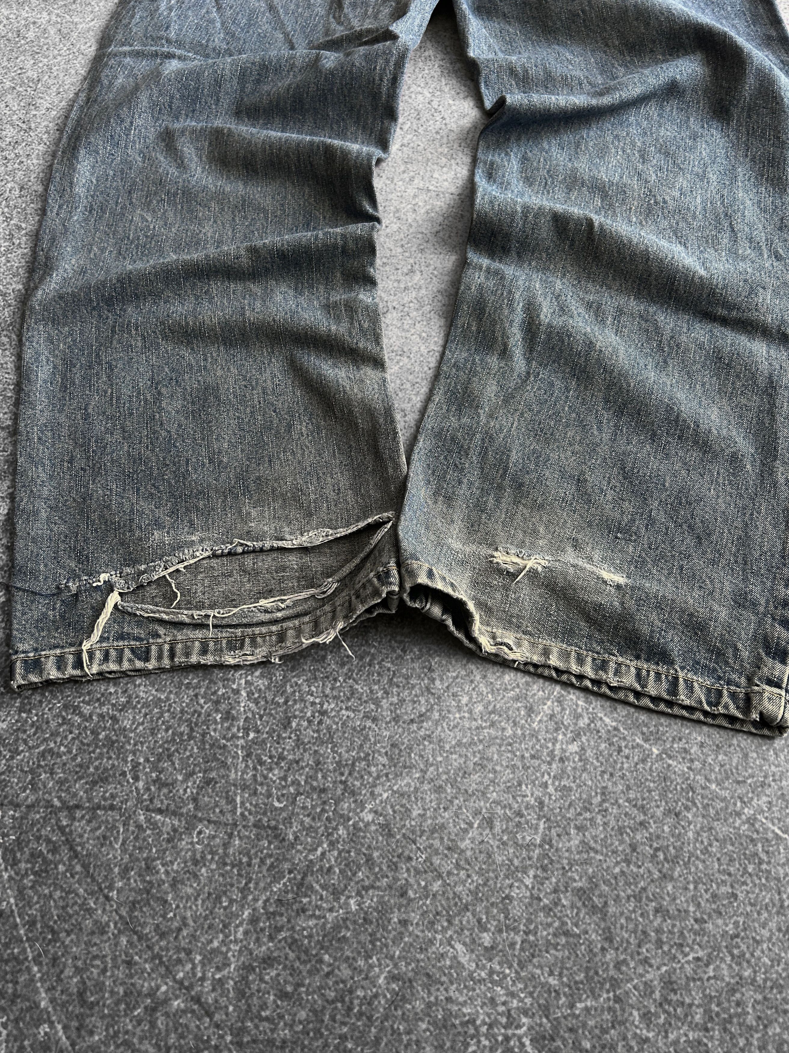 Vintage VTG Baggy Rap SK8 JNCO Balenci Style Washed Jeans Y2K Size US 32 / EU 48 - 4 Thumbnail
